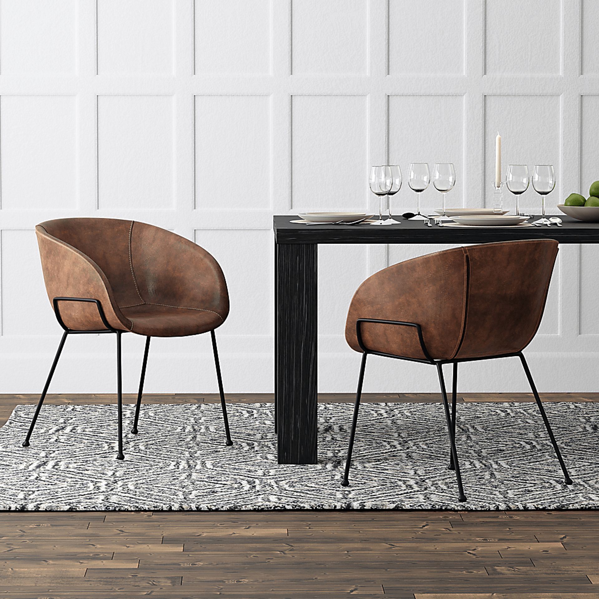Choupique Brown Arm Chair, Set of 2 - Image 2