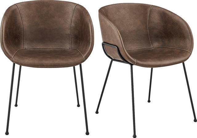 Choupique Brown Arm Chair, Set of 2 - Thumbnail - Image 1