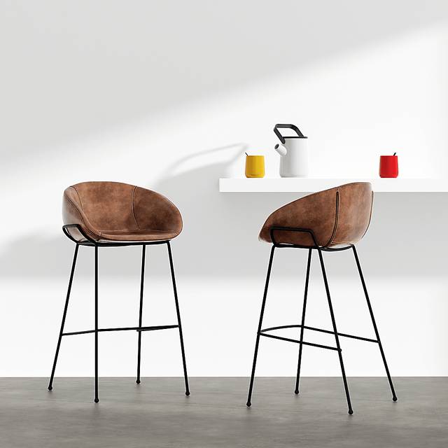 Choupique Brown Barstool, Set of 2 - Thumbnail - Image 2
