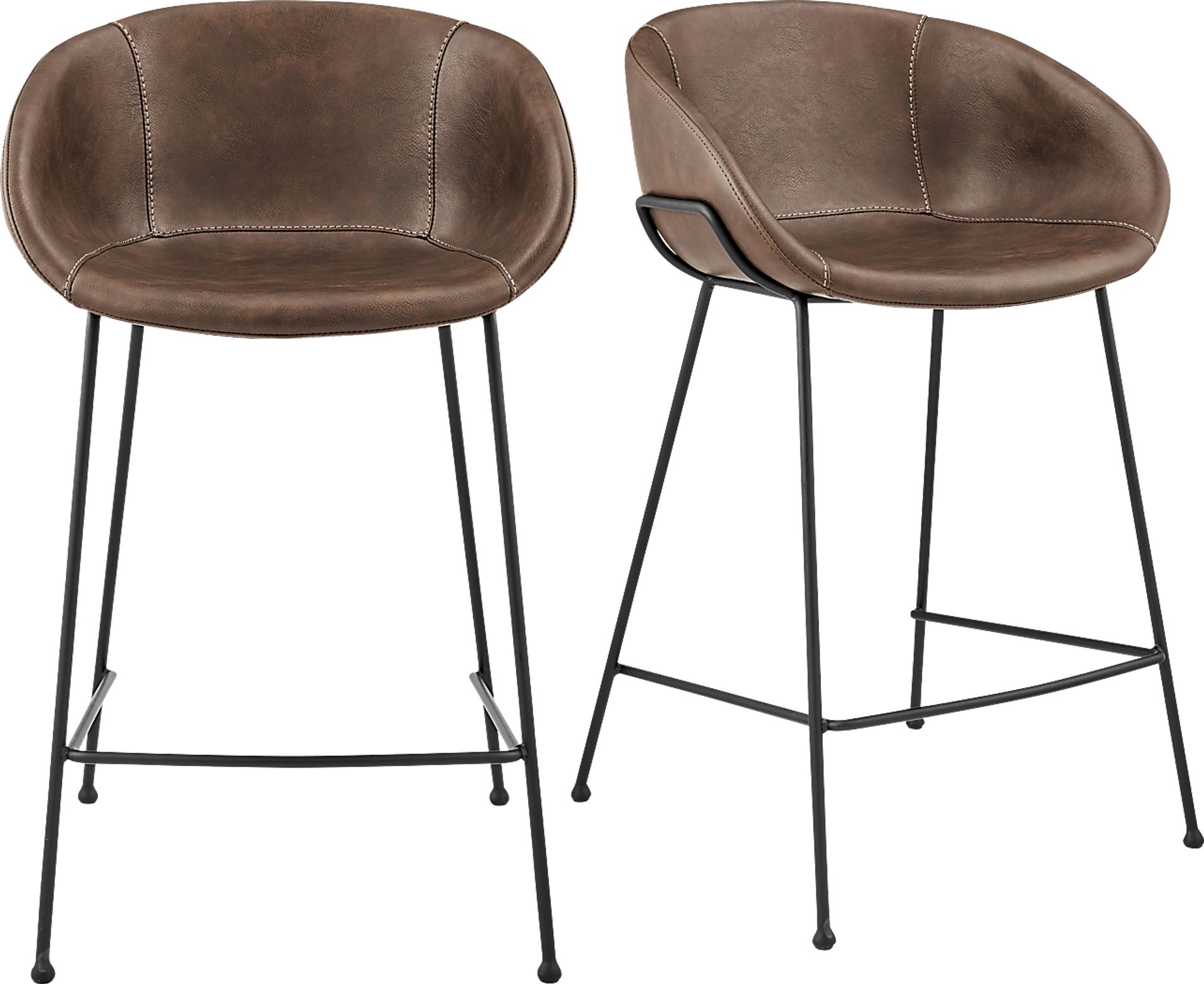Choupique Brown Counter Stool, Set of 2 - Image 1