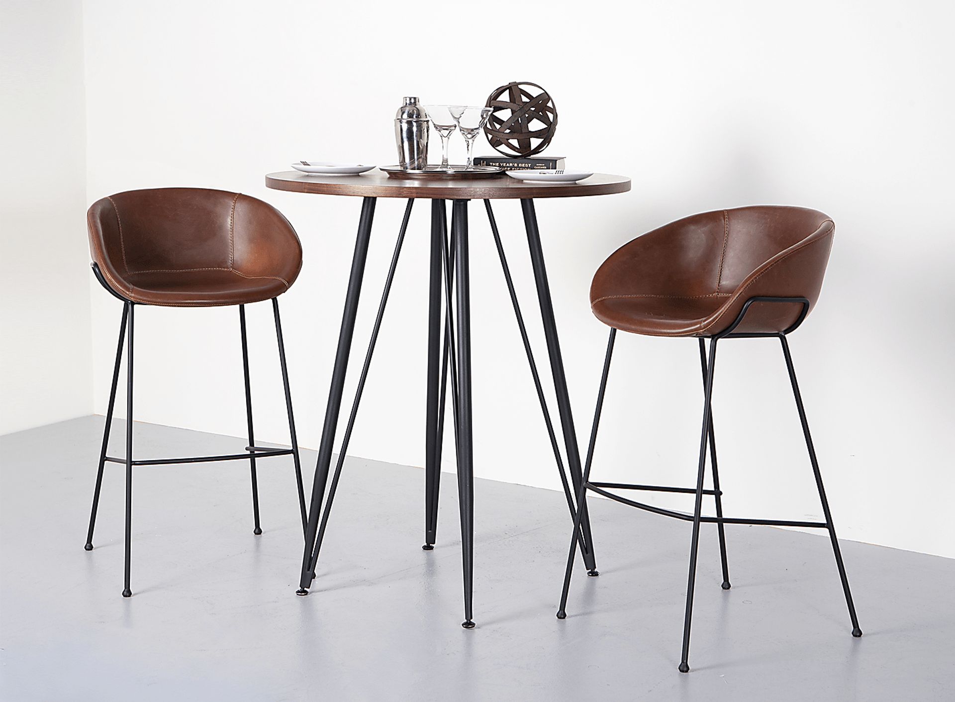Choupique Dark Brown Barstool, Set of 2 - Image 2