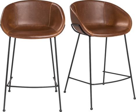 Choupique Dark Brown Counter Stool, Set of 2