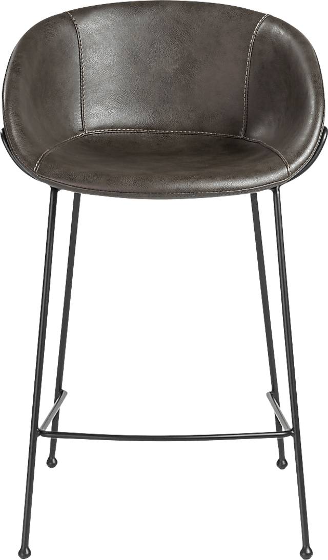 Choupique Dark Gray Counter Stool, Set of 2 - Thumbnail - Image 2