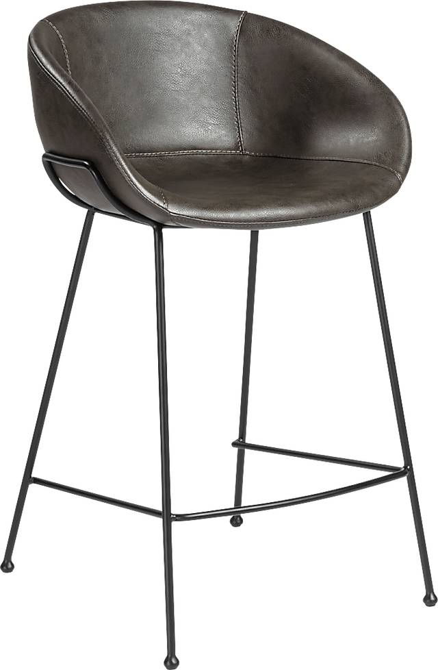 Choupique Dark Gray Counter Stool, Set of 2 - Thumbnail - Image 3