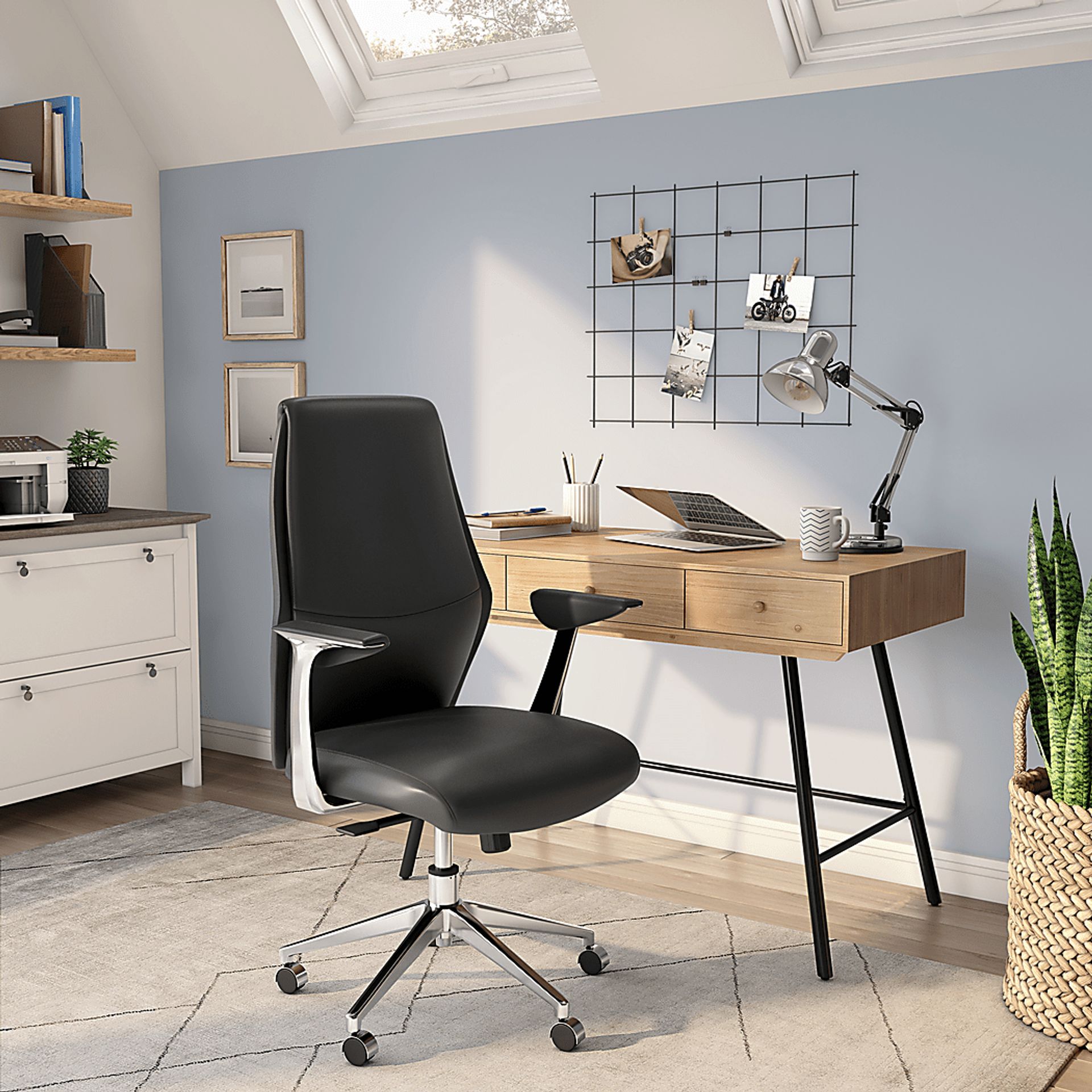 Chrisan Black Office Chair - Image 2