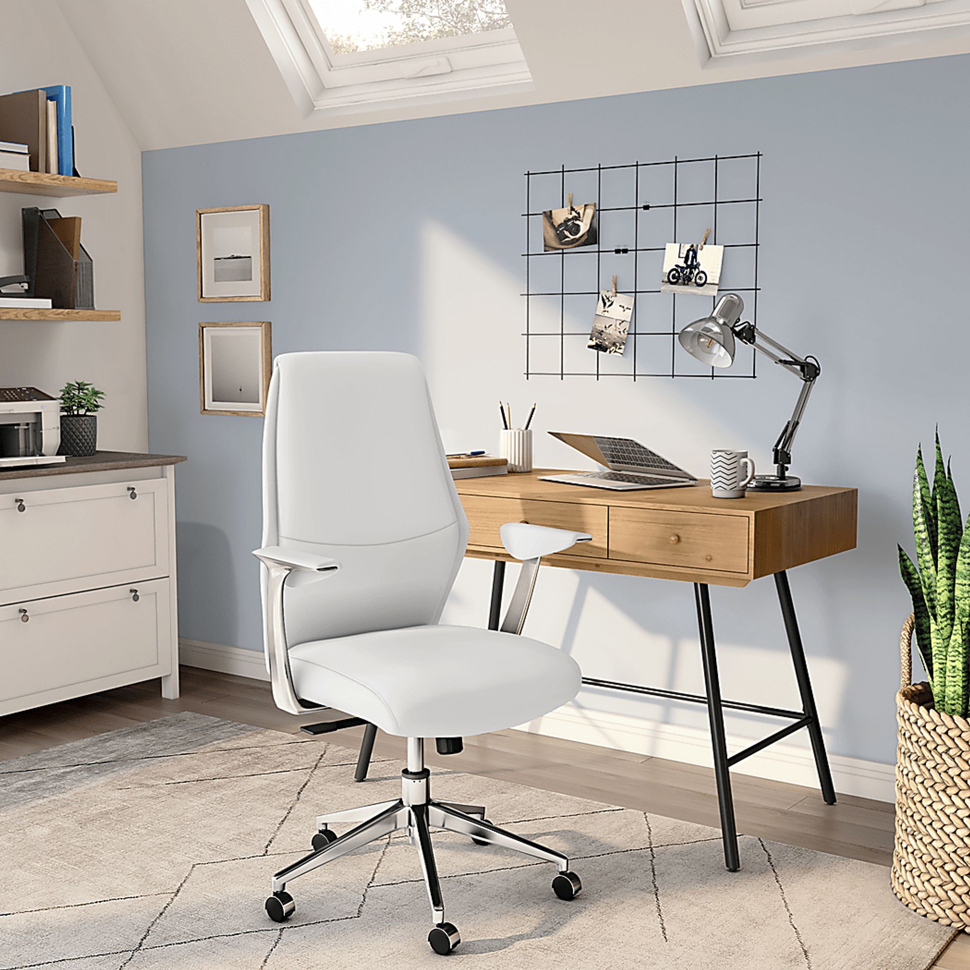 Chrisan White Office Chair - Image 3