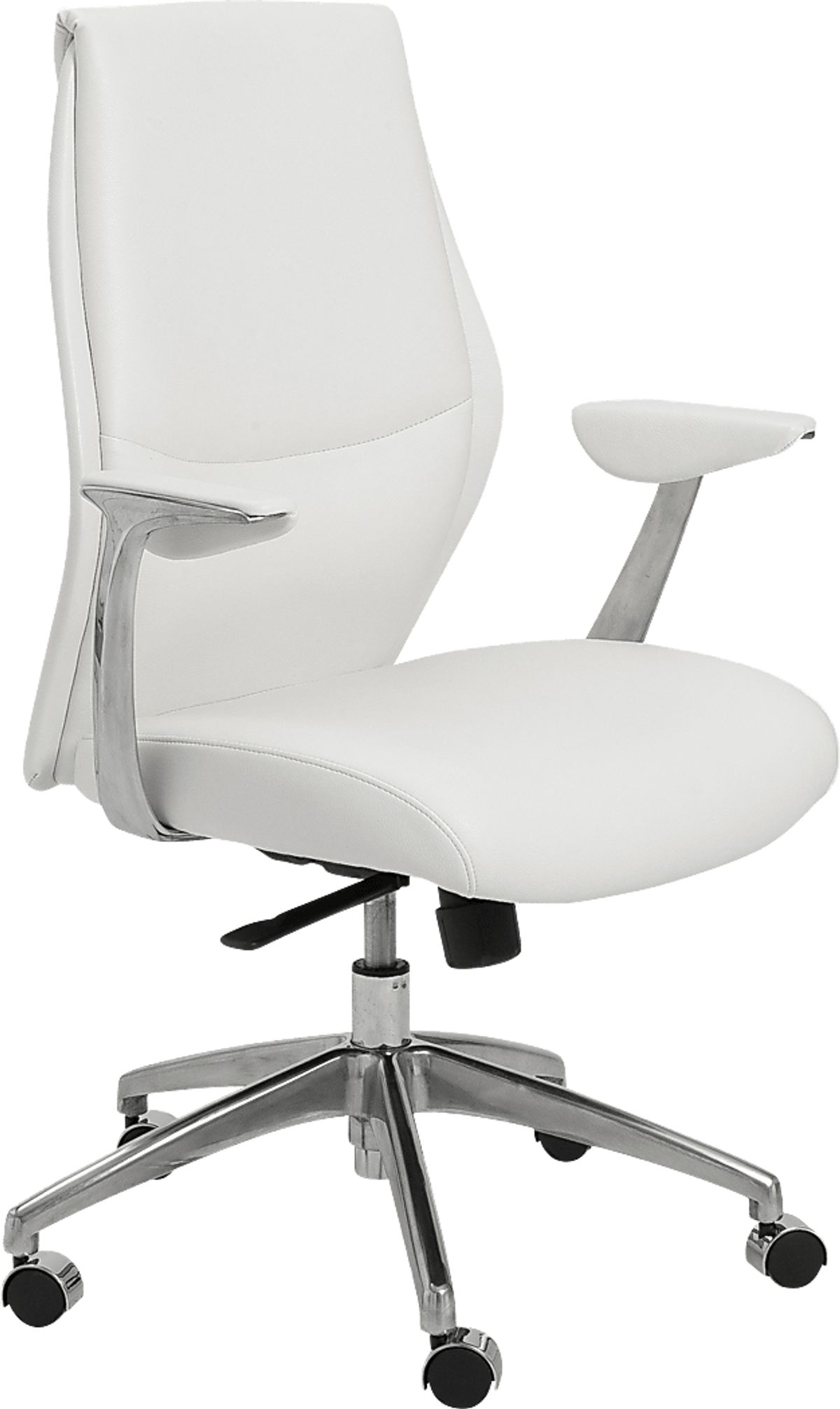 Chrisan White Synthetic Fabric Desk Chair | Rooms to Go