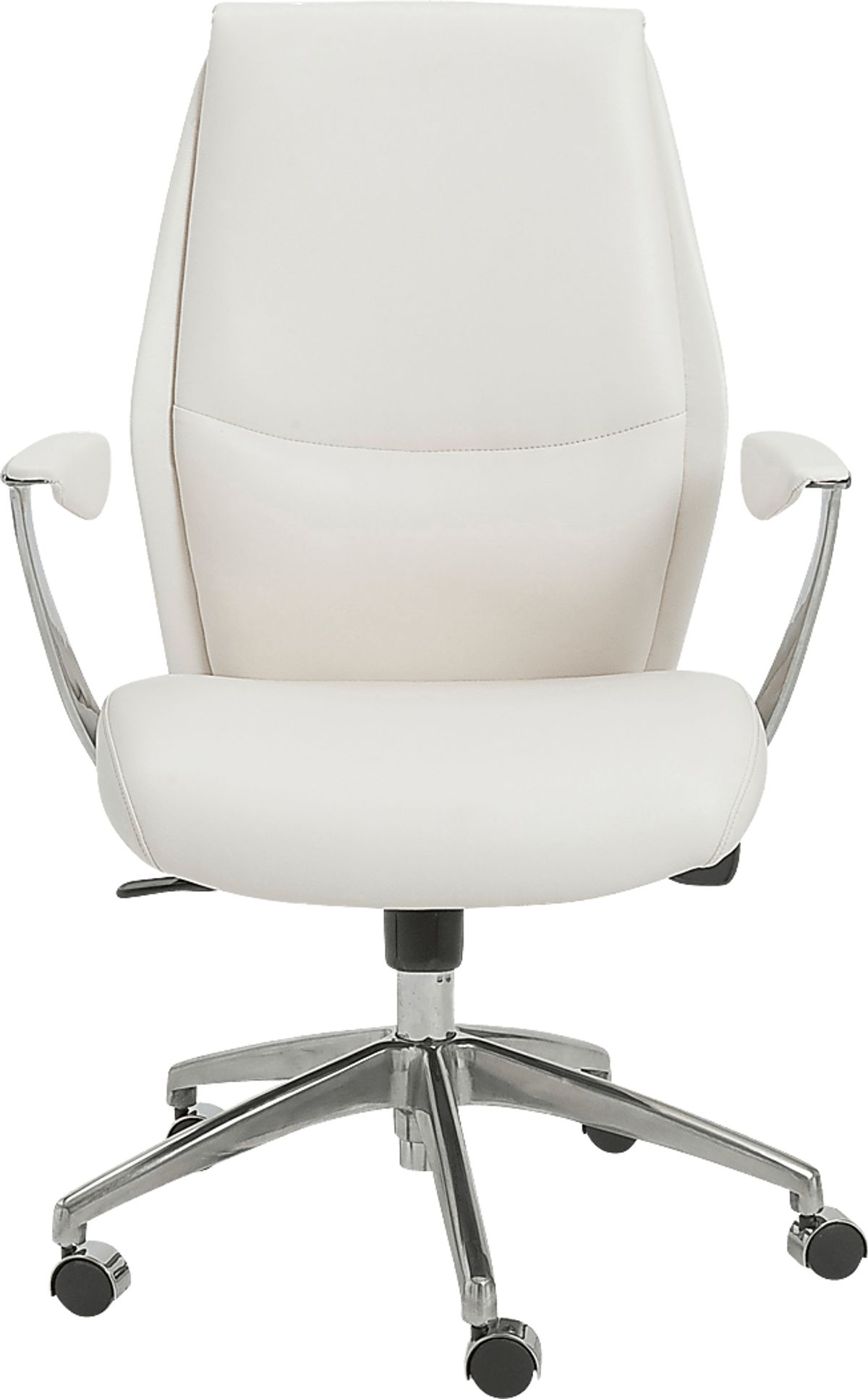 Chrisan White Synthetic Fabric Desk Chair | Rooms to Go