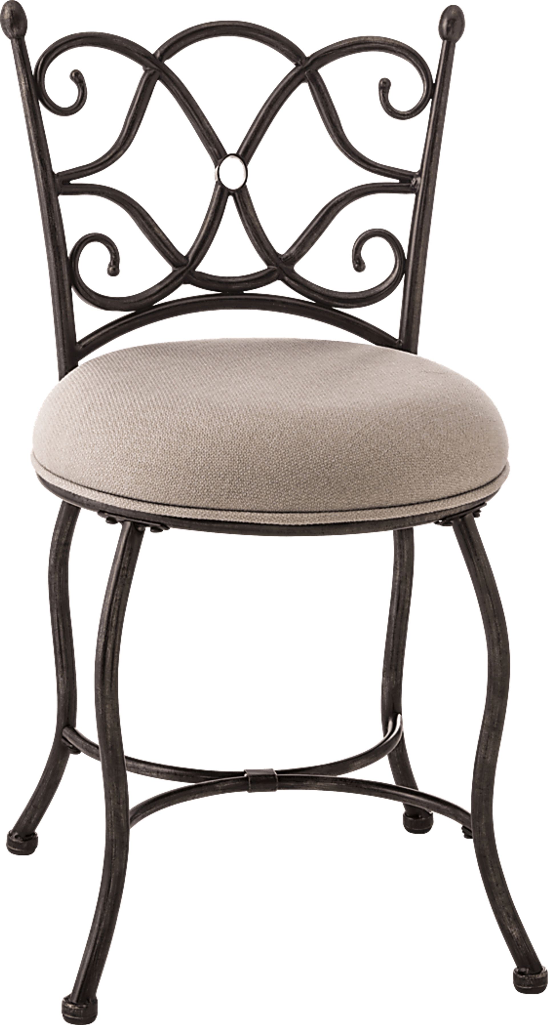 Chrisley Dove Gray Vanity Stool - Image 1