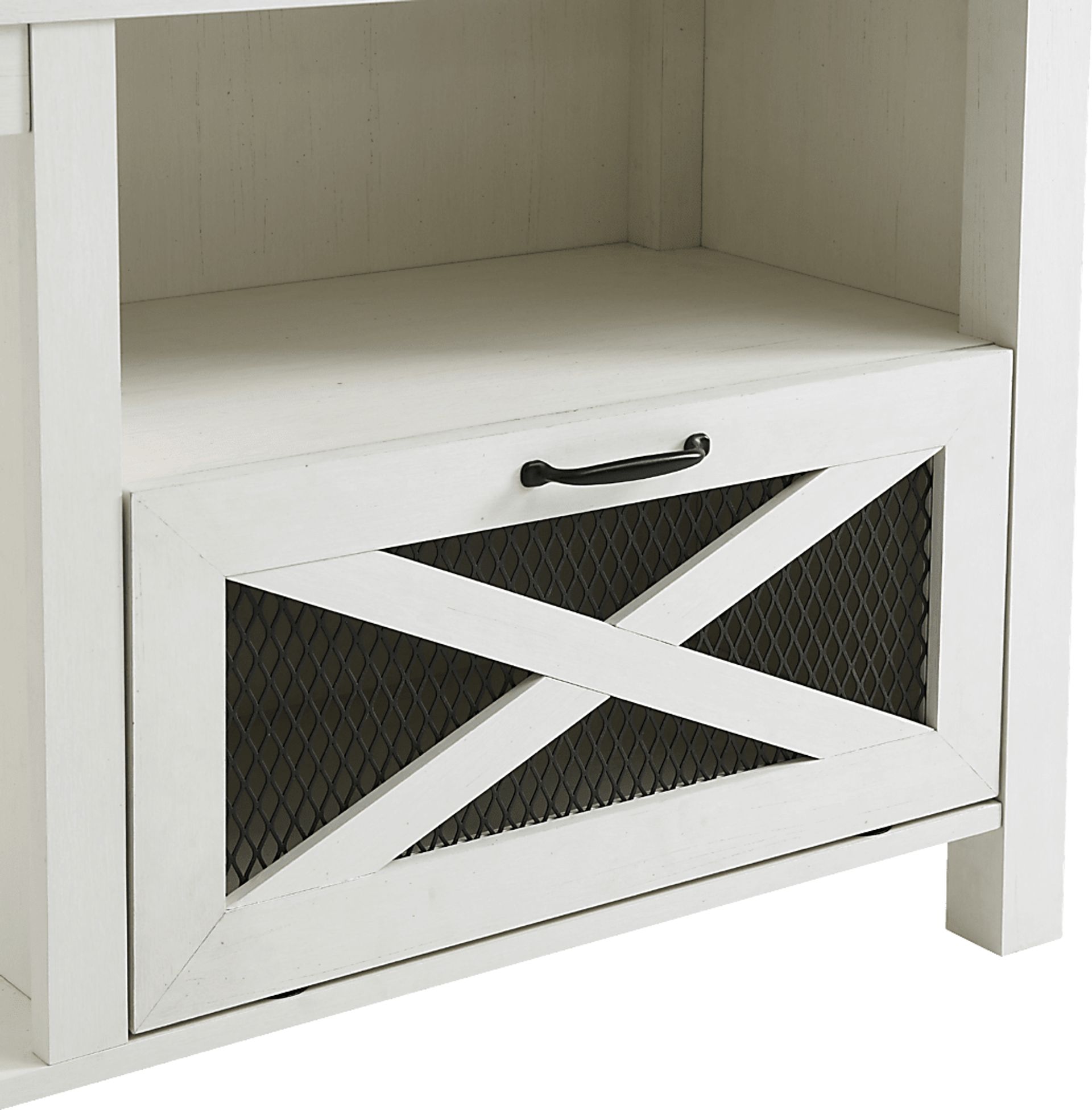 Chromite White 70 in. Console With Electric Fireplace - Image 3