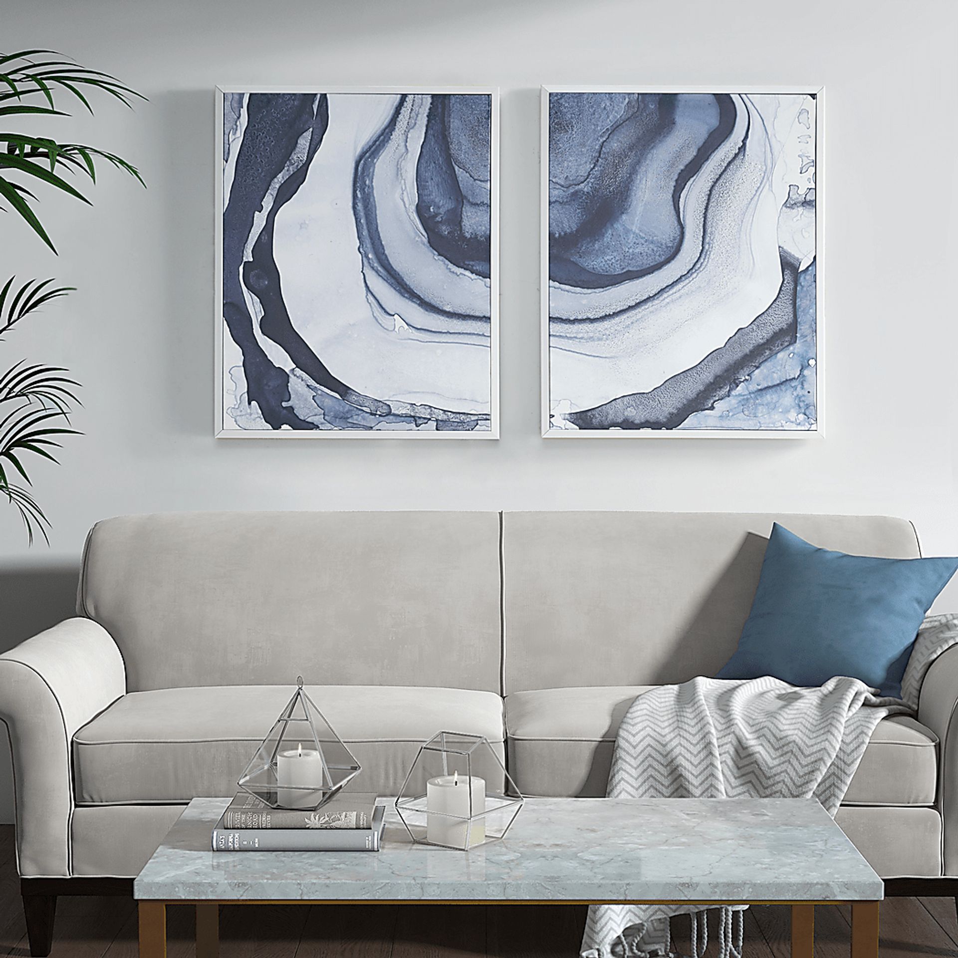 Chumasero Blue Artwork, Set of 2 - Image 7