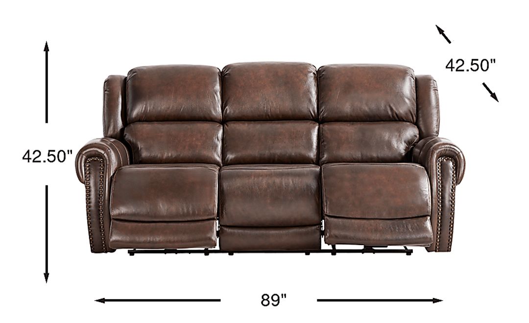 Churchill Leather Dual Power Reclining Sofa