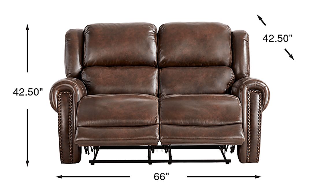 Churchill Leather Non-Power Reclining Loveseat