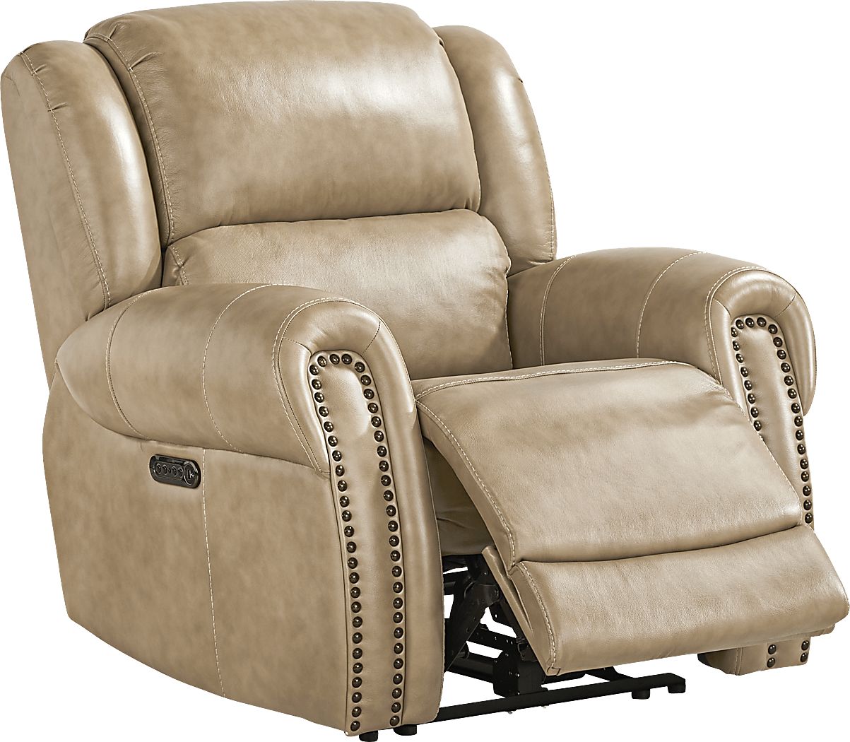 Churchill Taupe Dual Power Recliner