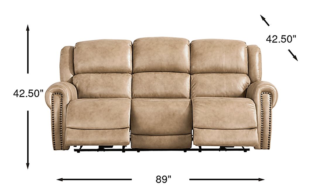 Churchill Leather Dual Power Reclining Sofa