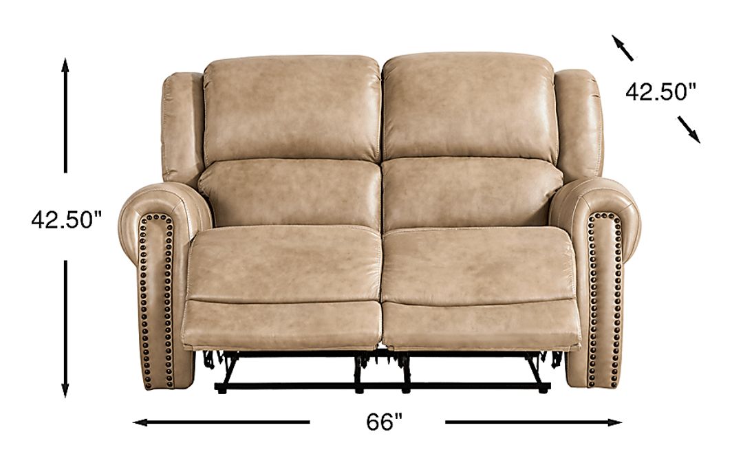 Churchill Leather Non-Power Reclining Loveseat