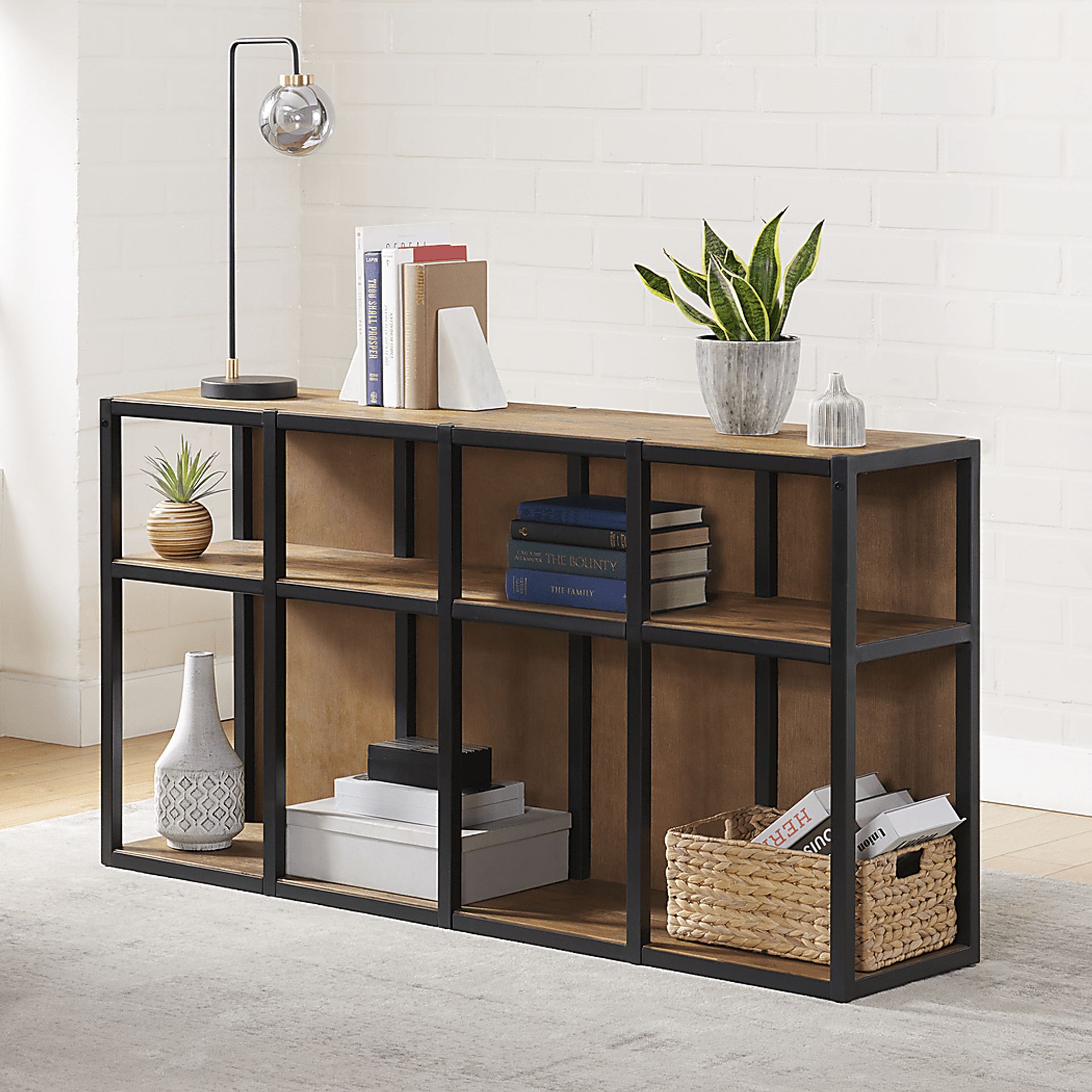 Churrea Brown L Desk with Storage - Image 3