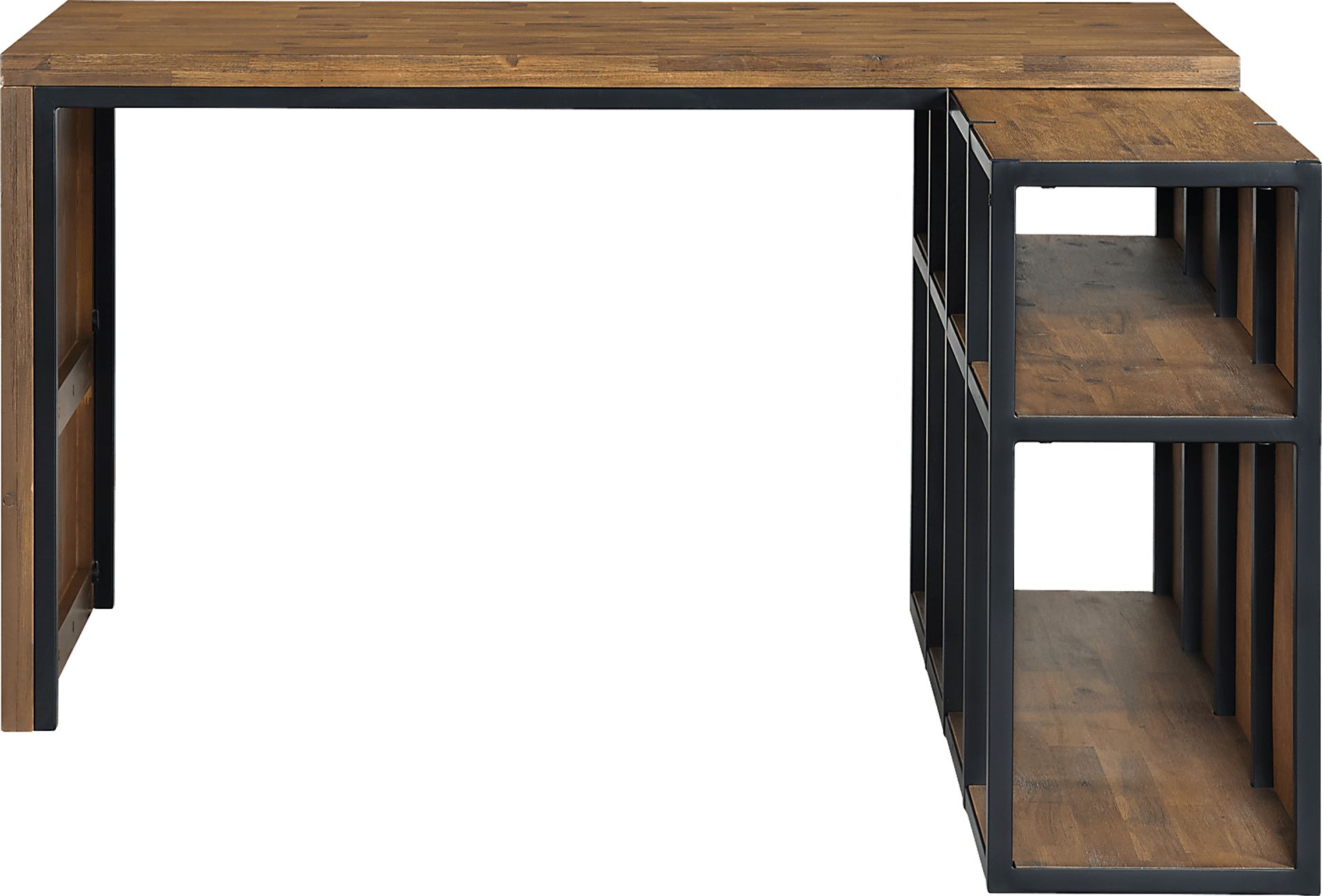 Churrea Brown L Desk with Storage - Image 4