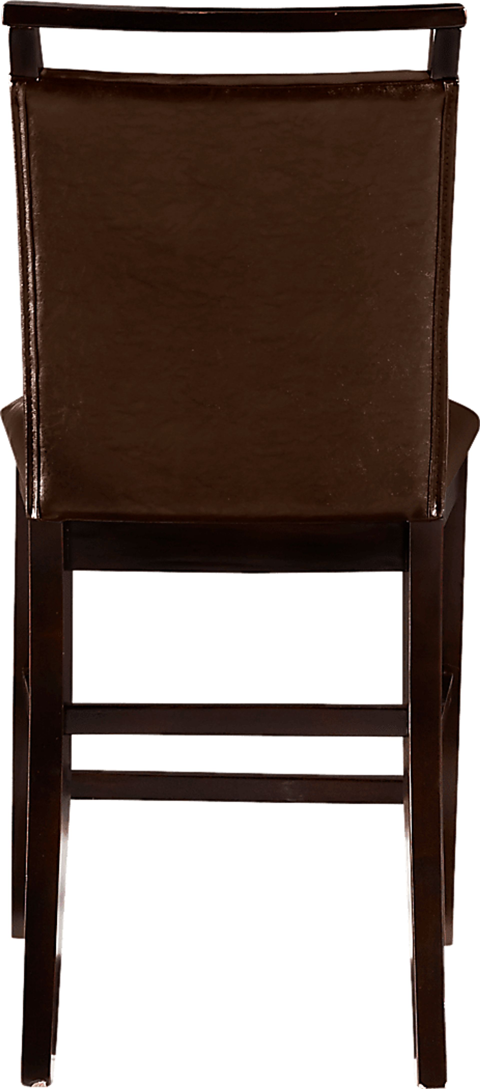 Ciara Espresso 5 Pc 48" Round Counter Height Dining Set with Brown Stools - Image 6