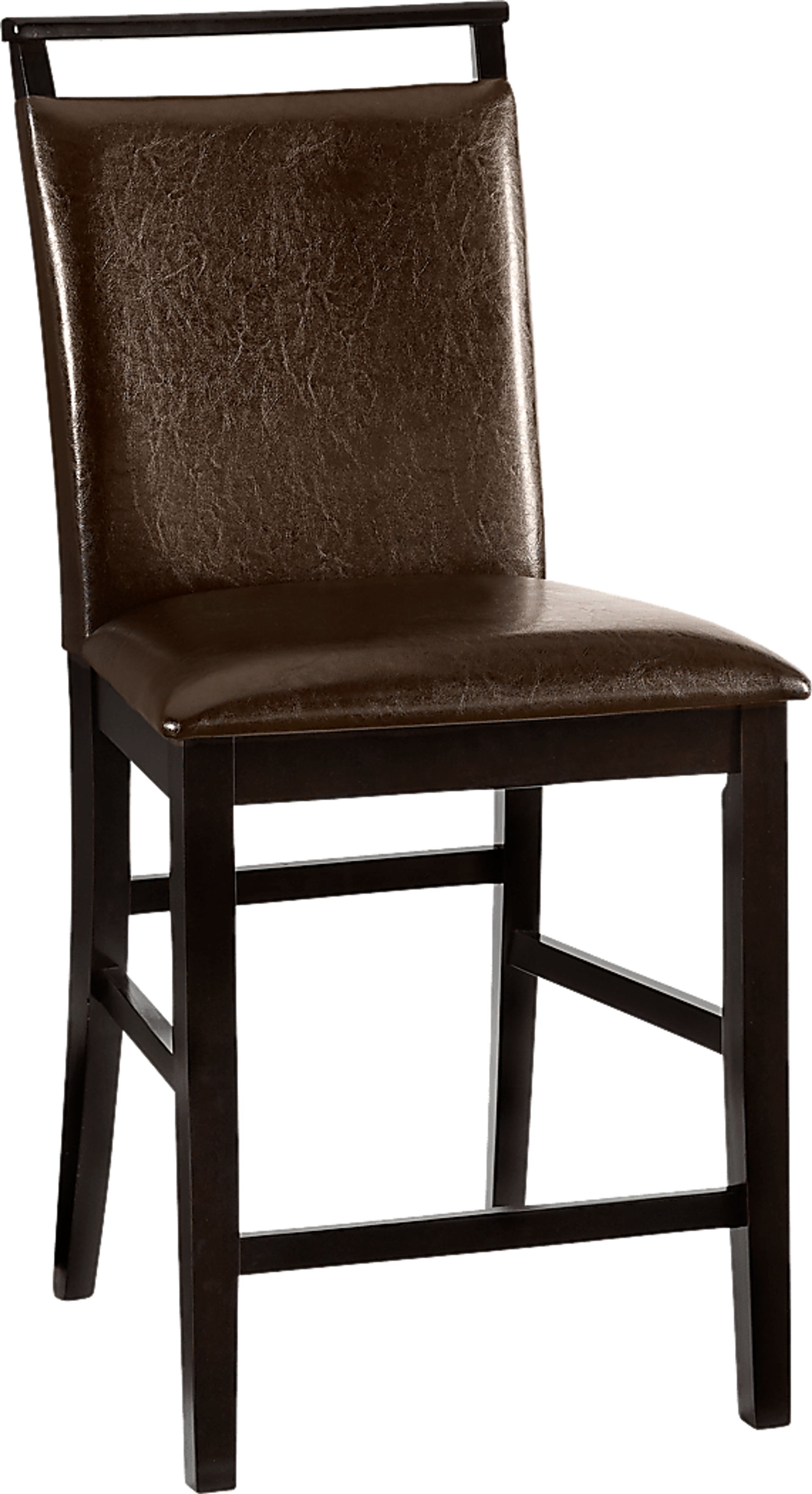 Ciara Espresso 5 Pc 48" Round Counter Height Dining Set with Brown Stools - Image 4