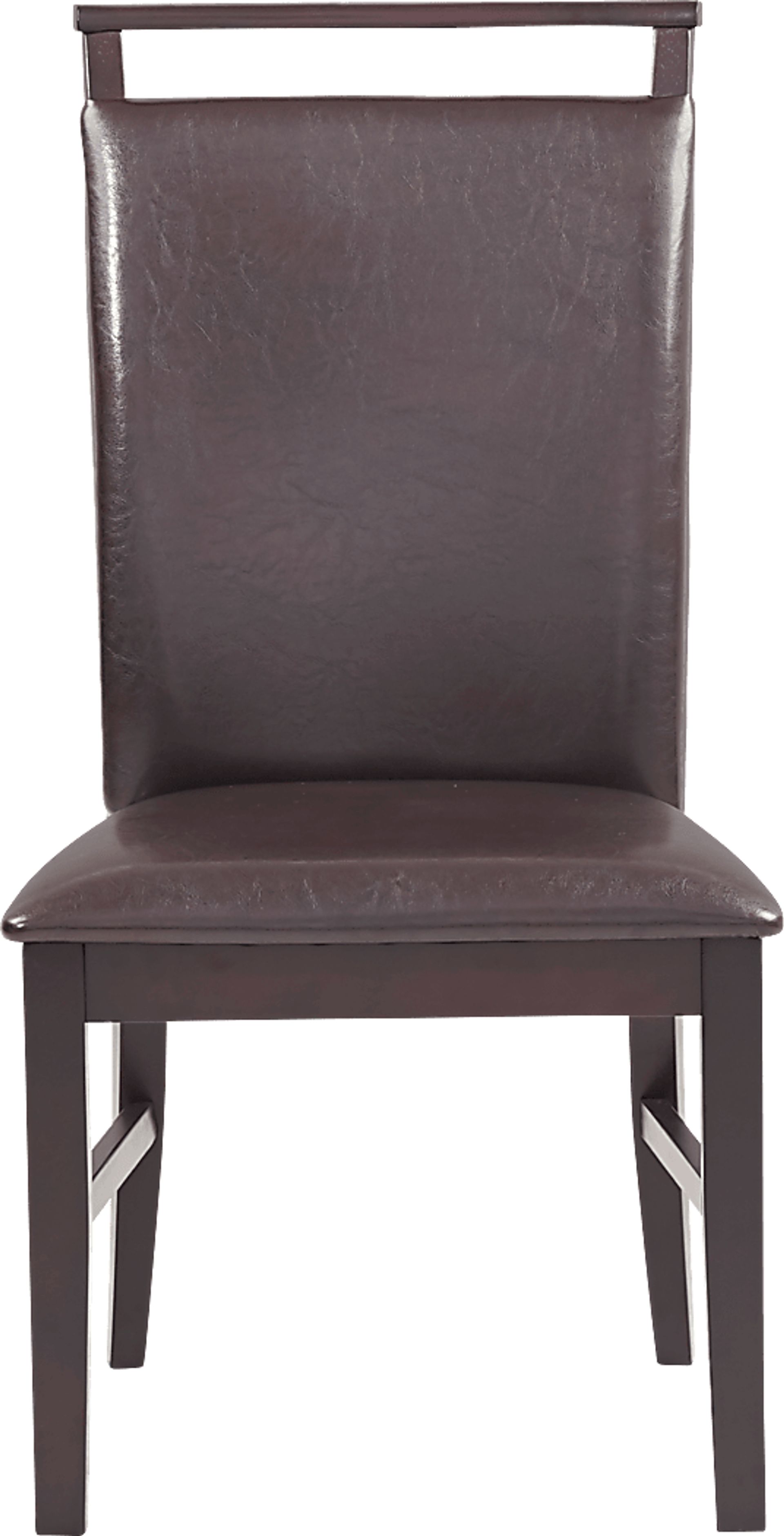 Ciara Espresso 5 Pc 54" Round Dining Set with Brown Chairs - Image 4