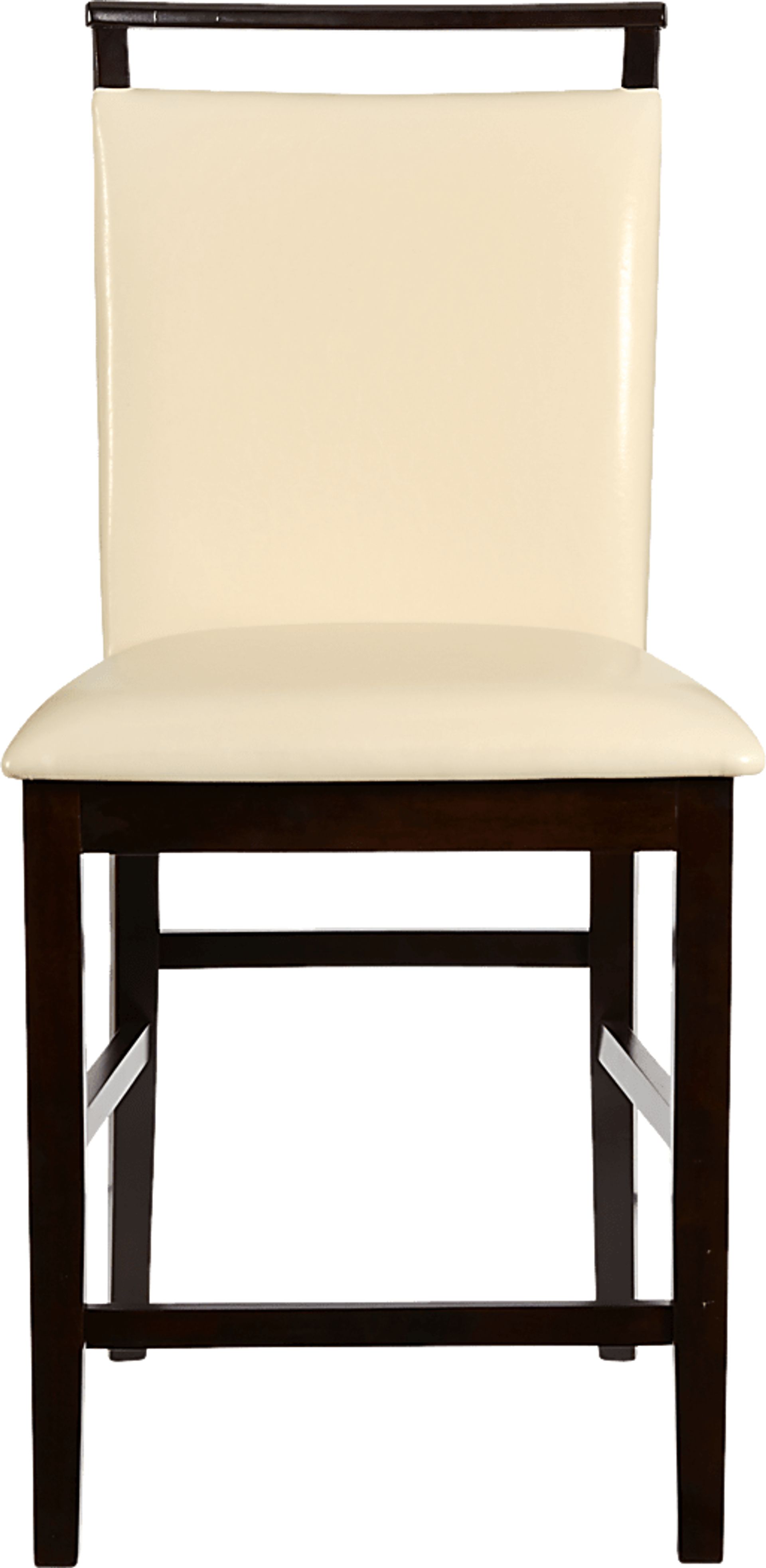 Ciara Espresso 5 Pc 48" Round Counter Height Dining Set with Cream Stools - Image 5