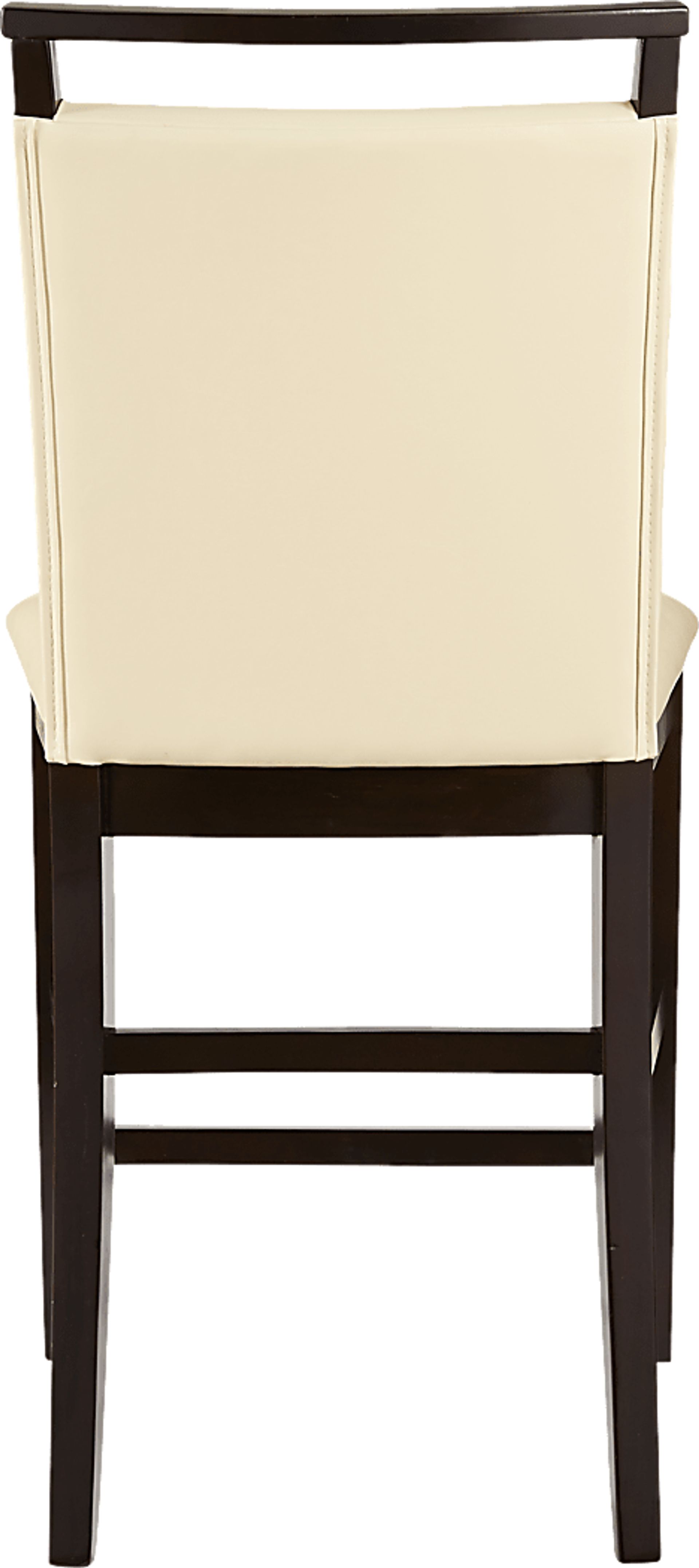 Ciara Espresso 5 Pc 48" Round Counter Height Dining Set with Cream Stools - Image 6