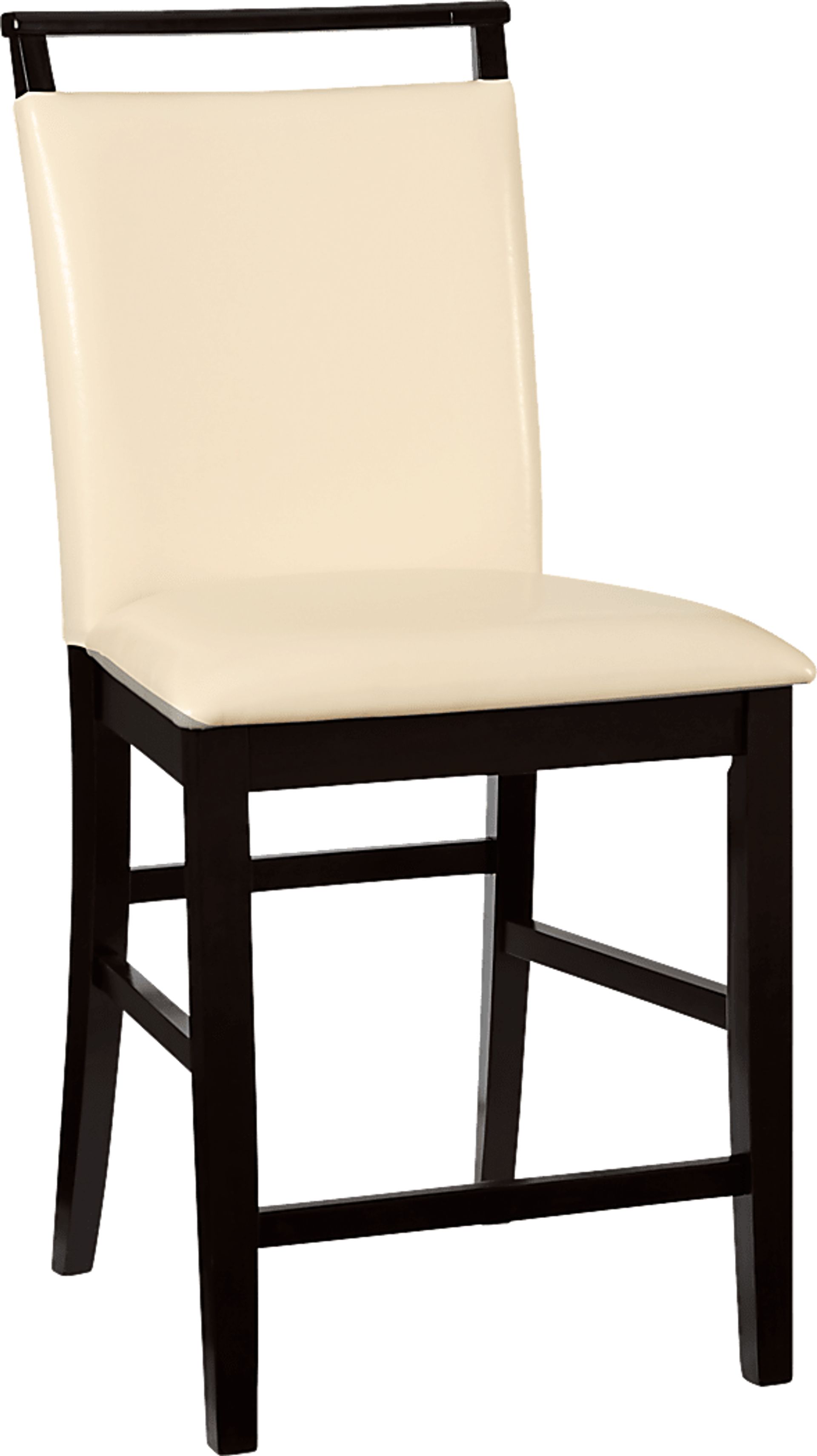 Ciara Espresso 5 Pc 48" Round Counter Height Dining Set with Cream Stools - Image 4