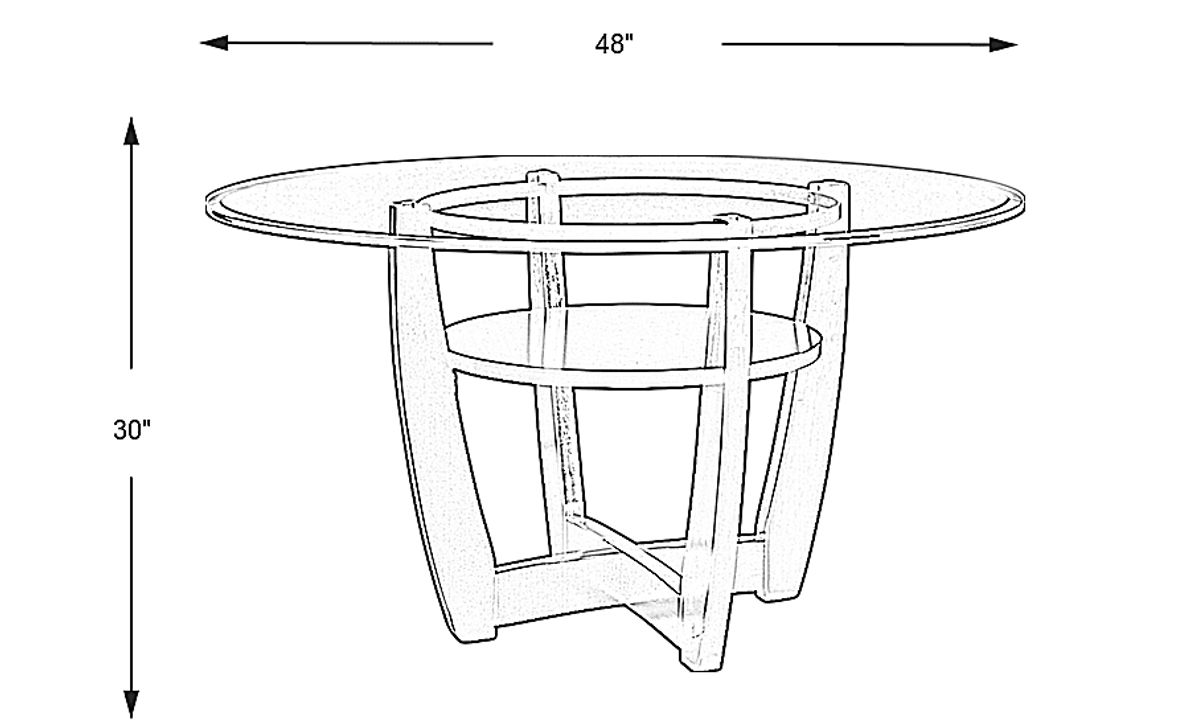 Ciara Espresso 48 in. Round Dining Table Rooms To Go