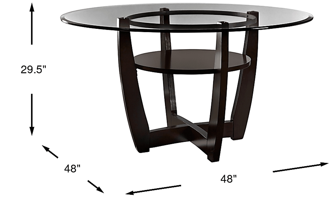 Ciara Espresso 48 in. Round Dining Table