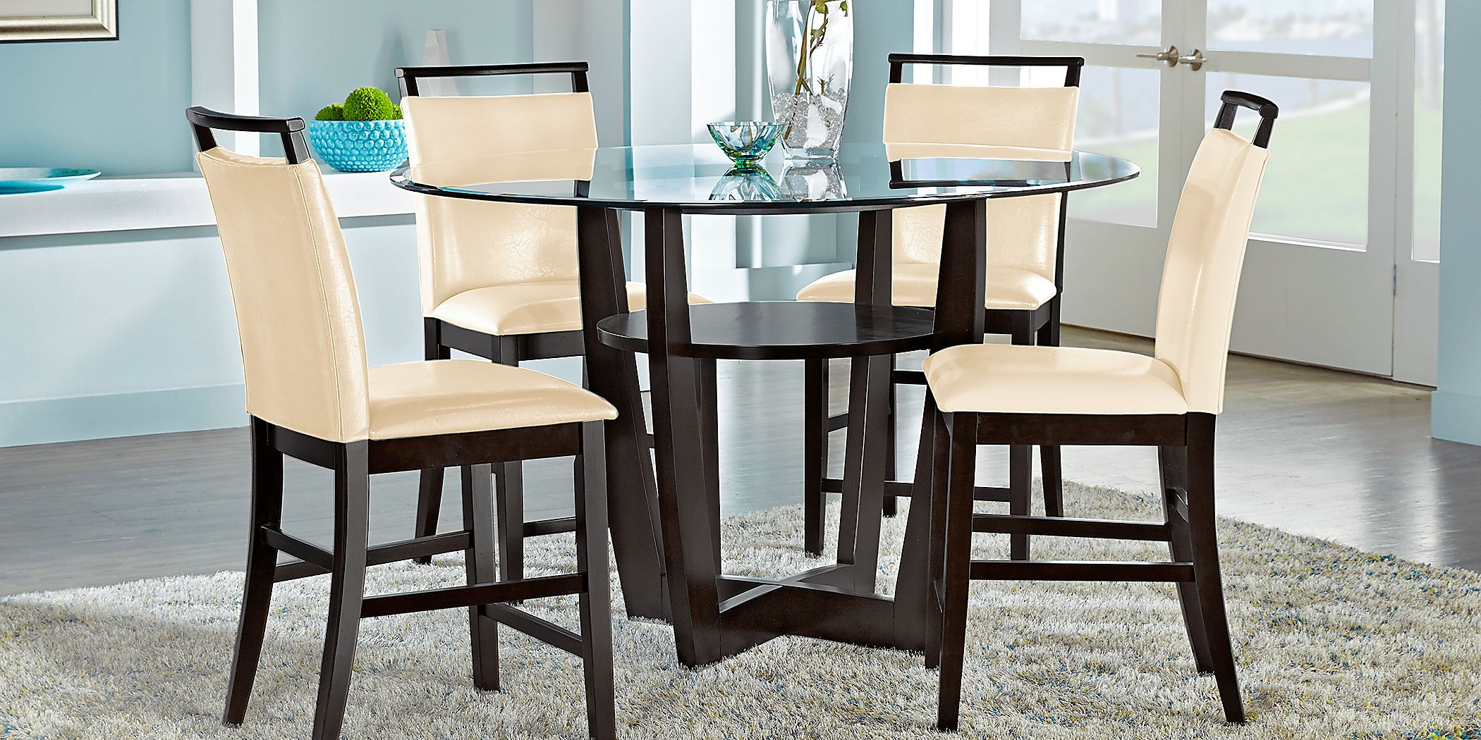 Ciara espresso round dining table new arrivals