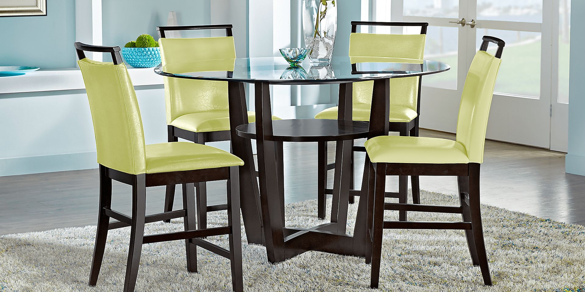 Red counter height dining set discount