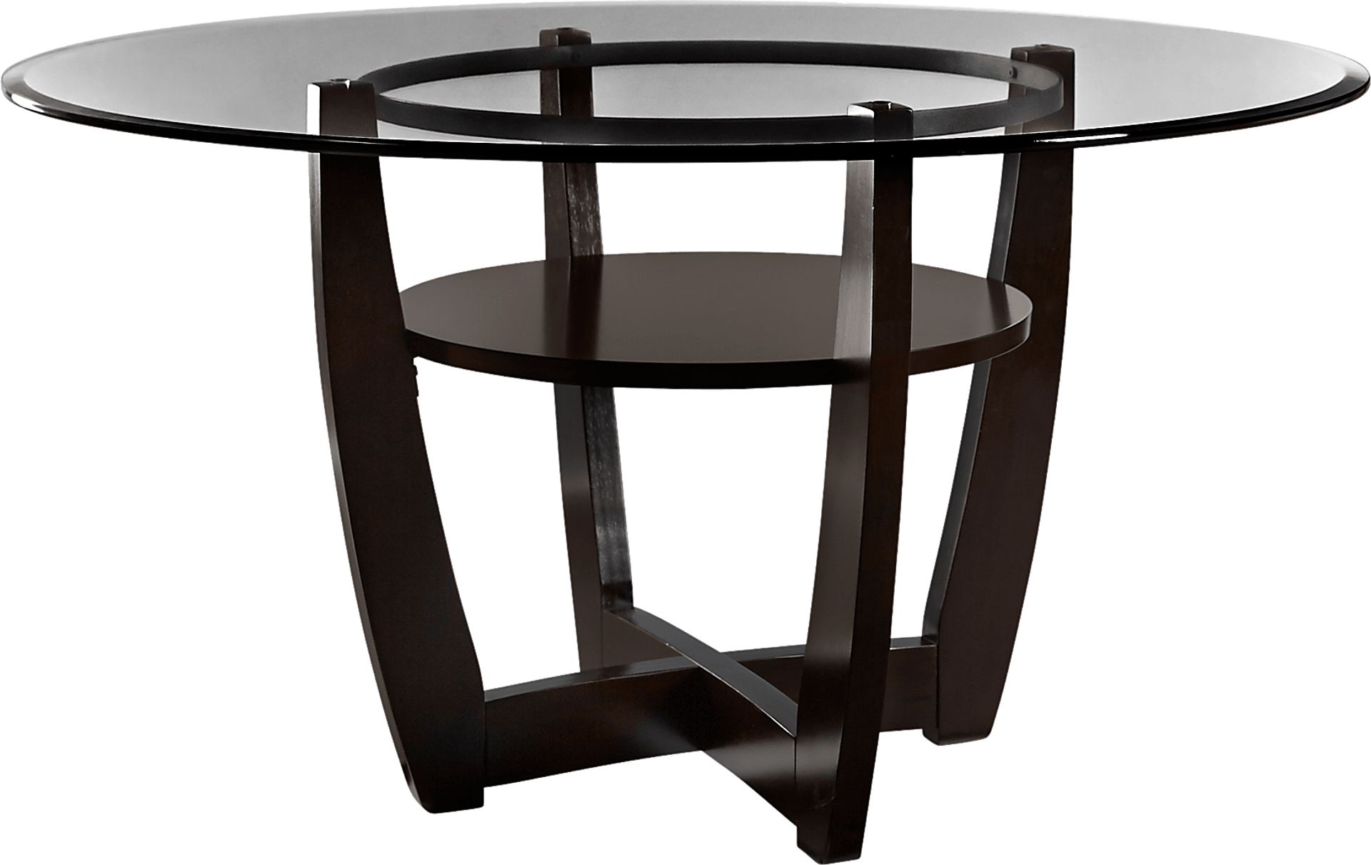 Ciara Espresso 5 Pc 54" Round Dining Set with Green Chairs - Image 2