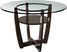 Ciara Espresso 5 Pc 54" Round Counter Height Dining Set with Red Stools