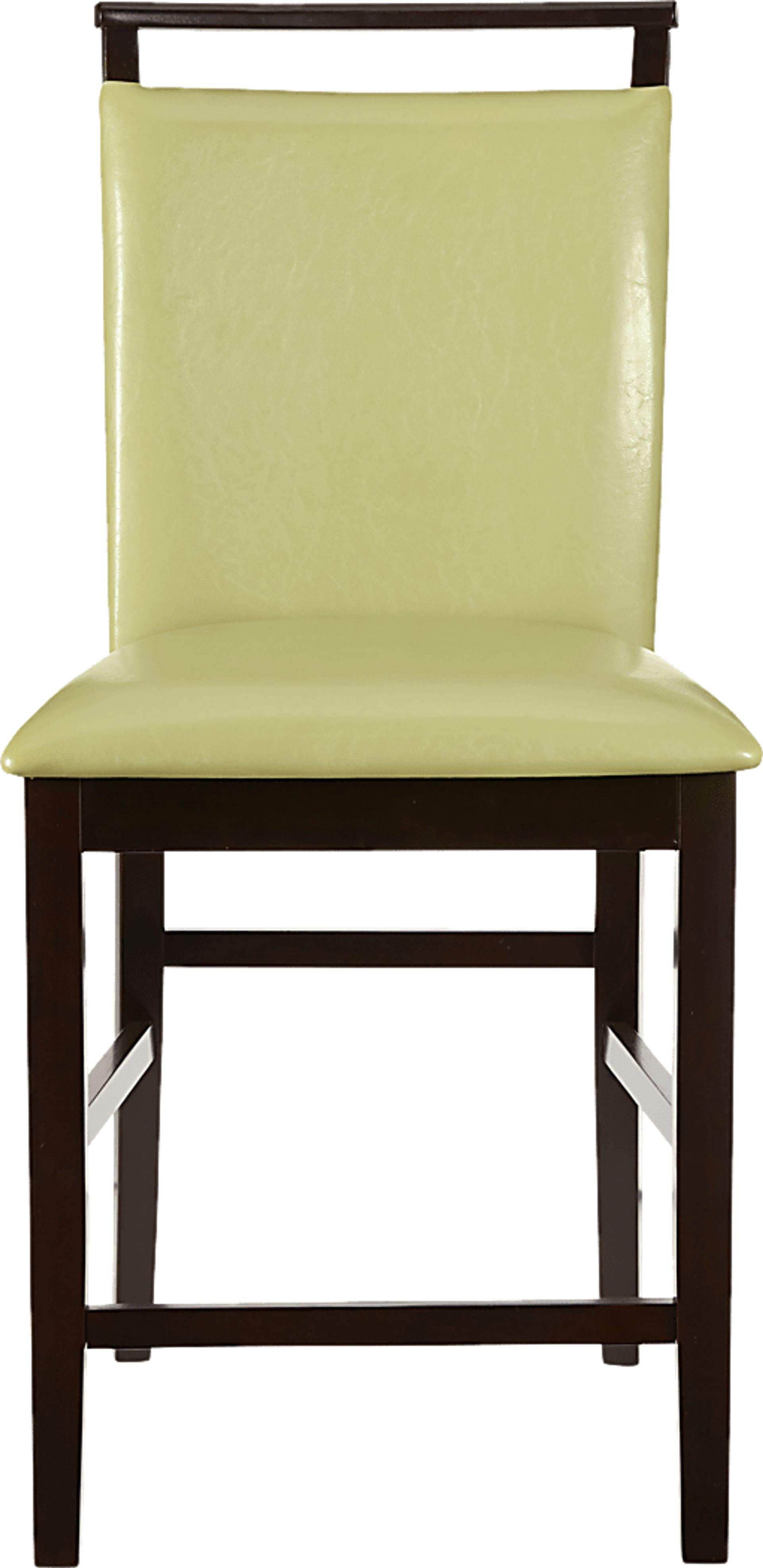 Ciara Espresso 5 Pc 48" Round Counter Height Dining Set with Green Stools - Image 5