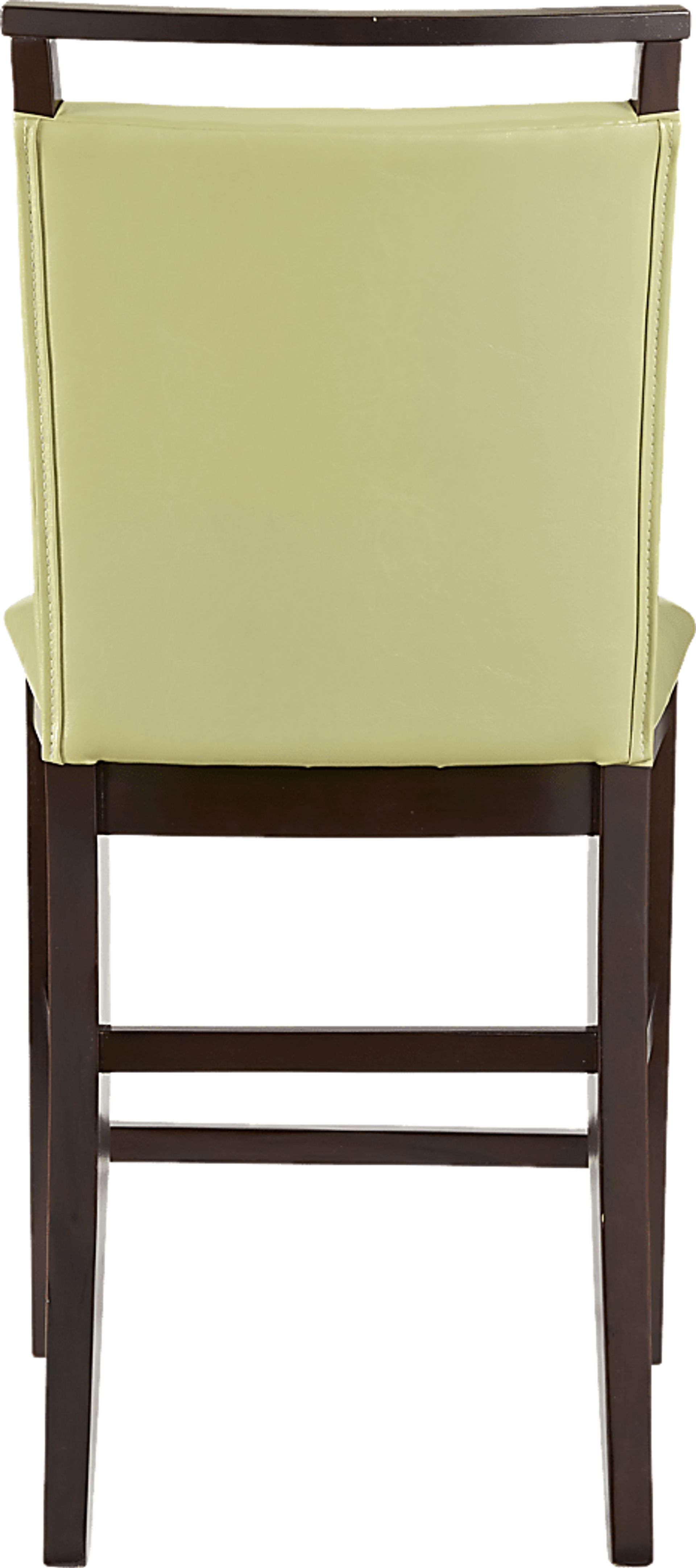 Ciara Espresso 5 Pc 48" Round Counter Height Dining Set with Green Stools - Image 6