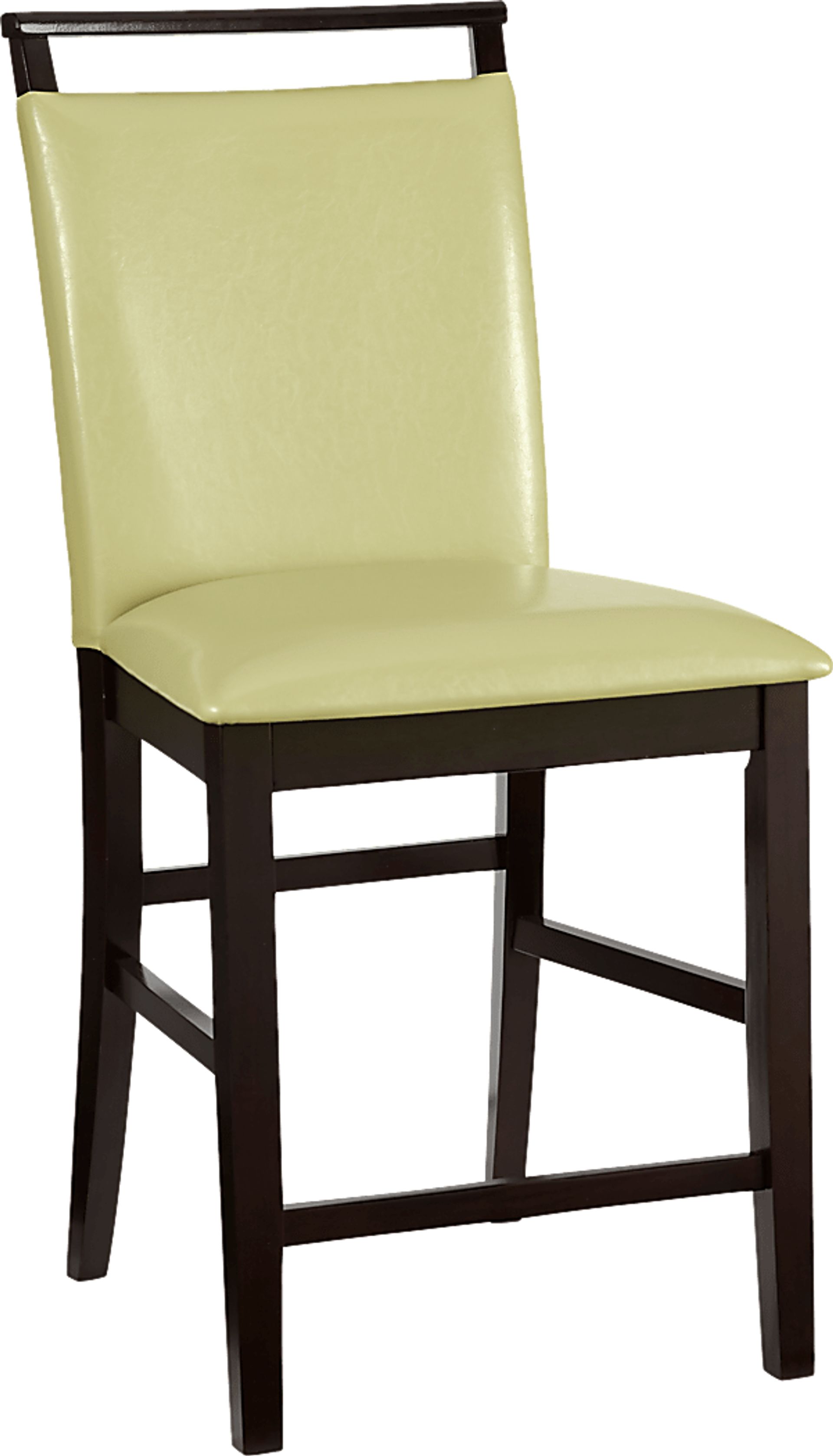 Ciara Espresso 5 Pc 48" Round Counter Height Dining Set with Green Stools - Image 4