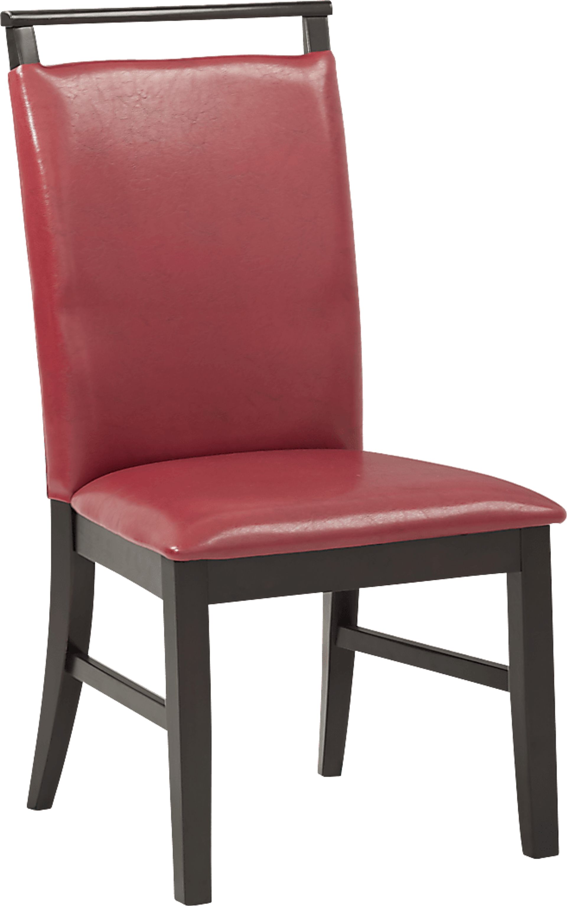 Ciara Espresso 5 Pc 48" Round Dining Set with Red Chairs - Image 3
