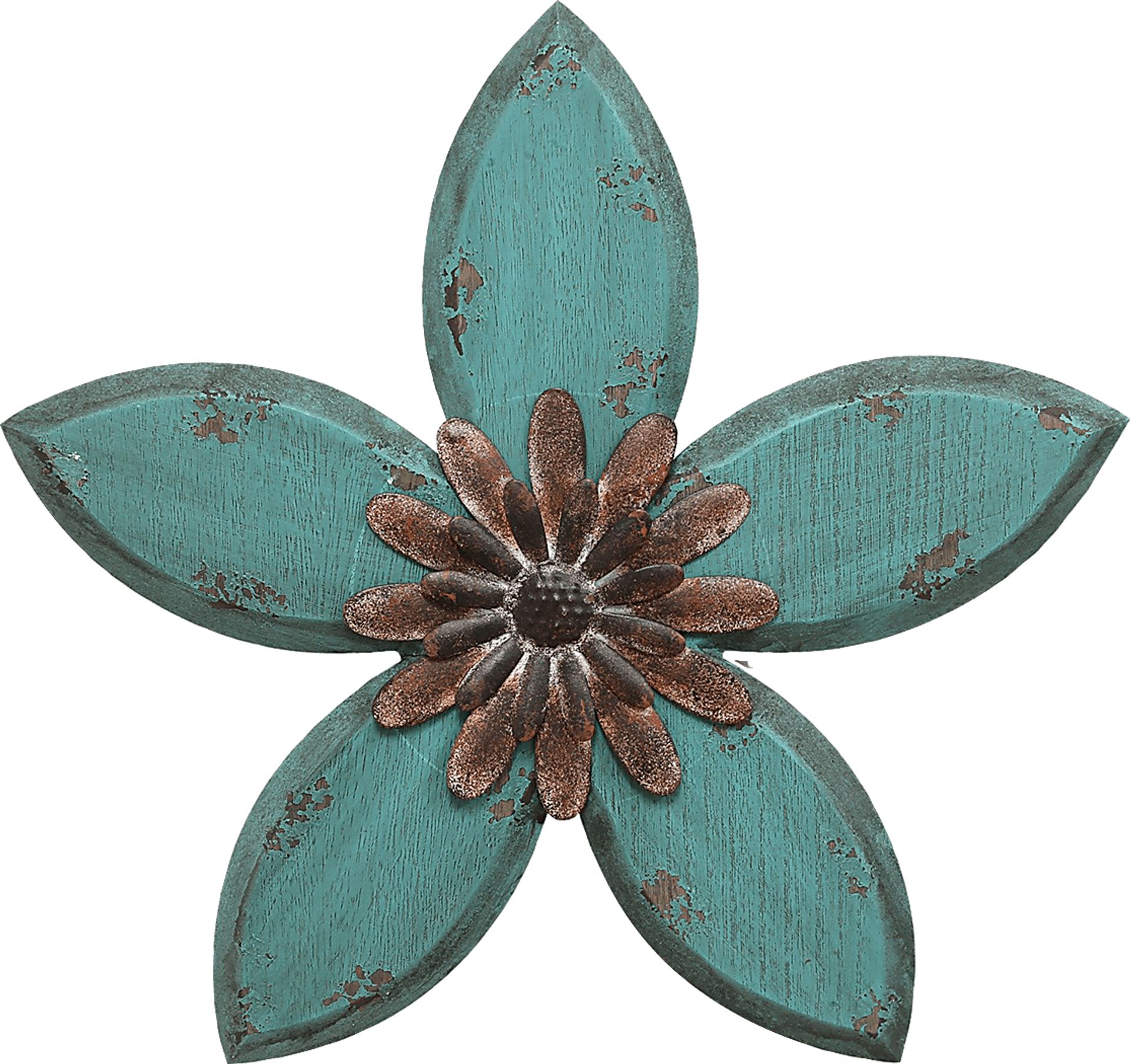 Cicero Blue Flower Wall Decor - Image 1