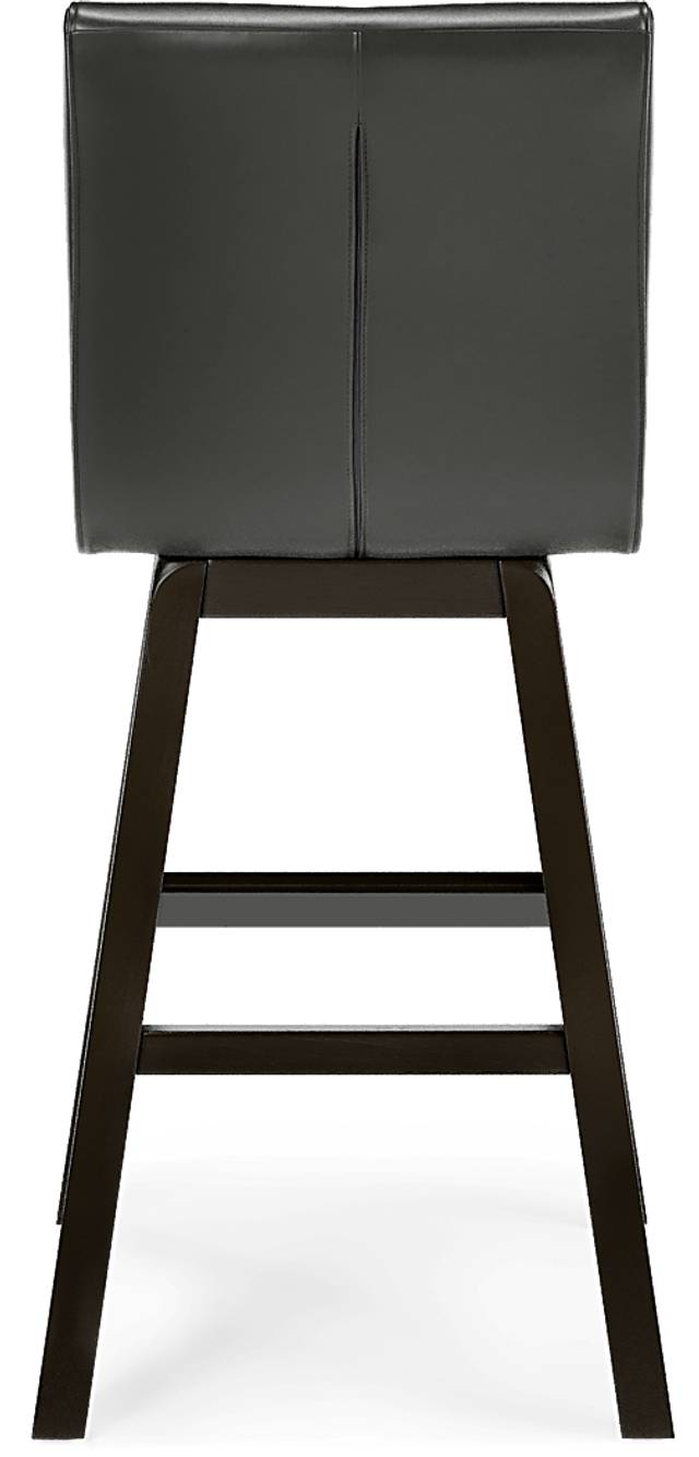 Cider Creek Chocolate 4 Pc Bar Height Dining Room With Gray Stools and Curved Bench - Thumbnail - Image 11