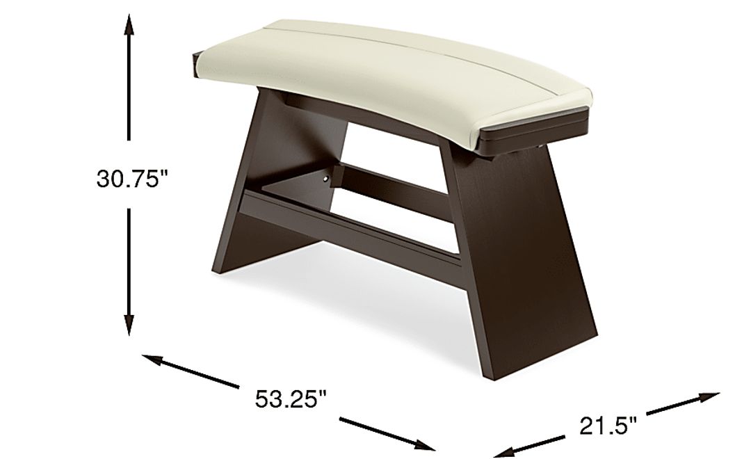 Cider Creek Vanilla Curved Bar Height Bench