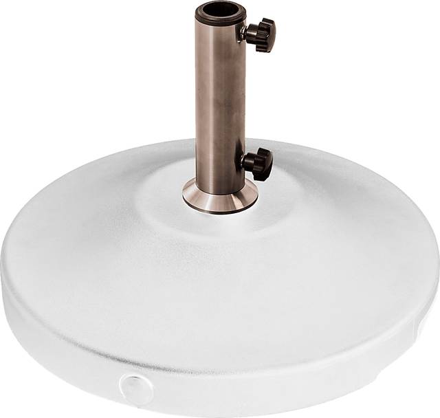 Cien White 120 lb. Free Standing Umbrella Base With Wheel - Thumbnail - Image 1