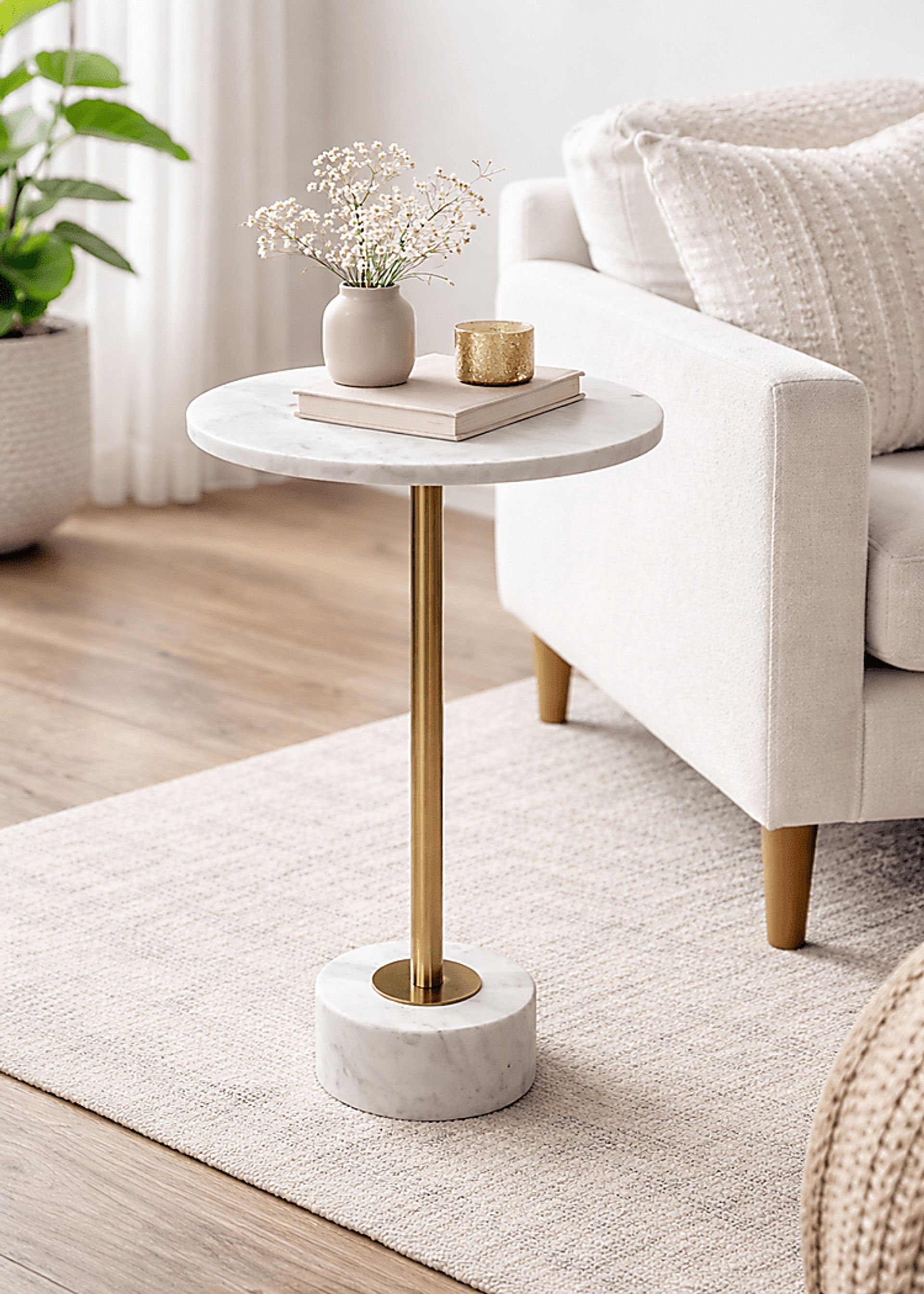 Cileya Gold/White Accent Table - Image 2