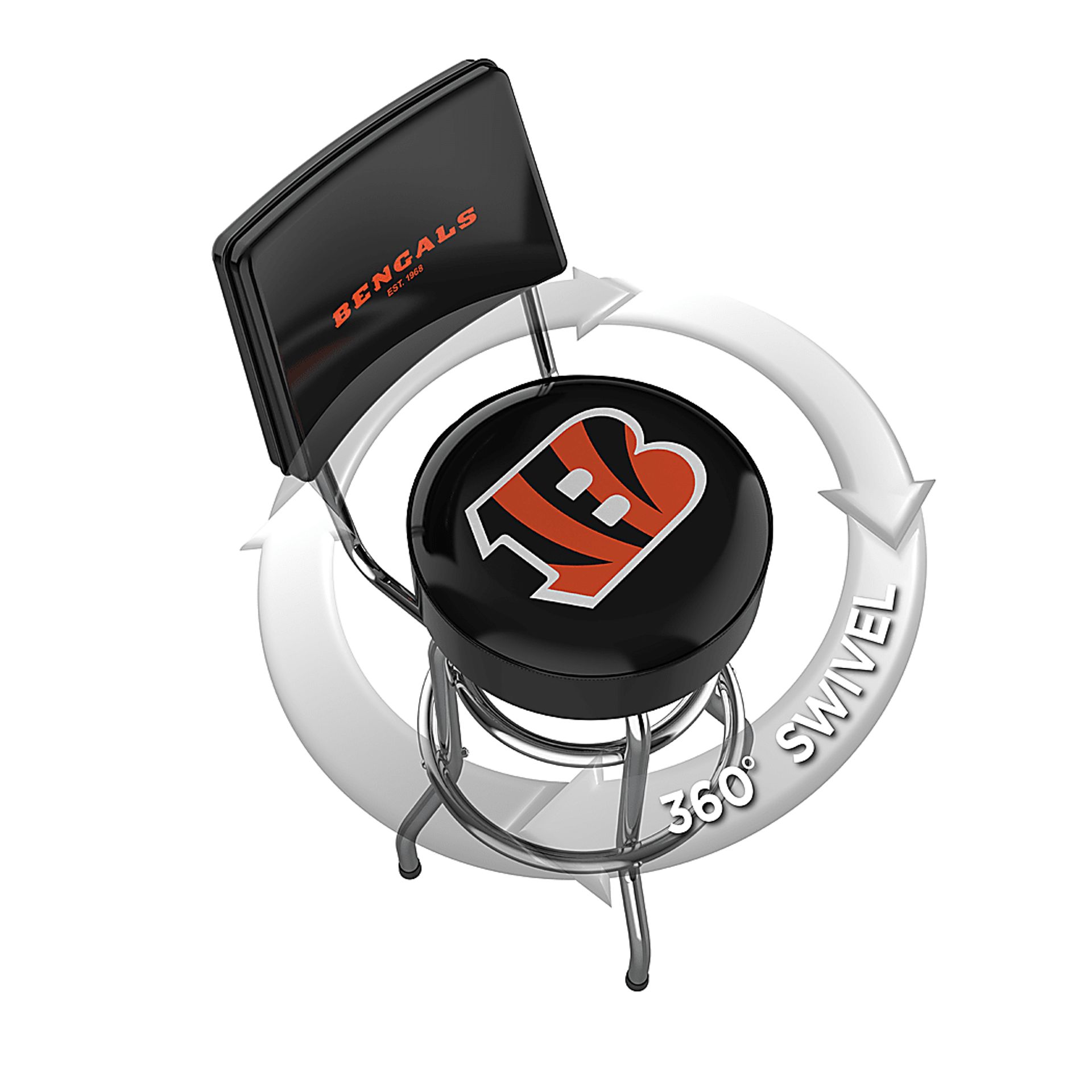 Cincinnati Bengals Black Barstool - Image 3