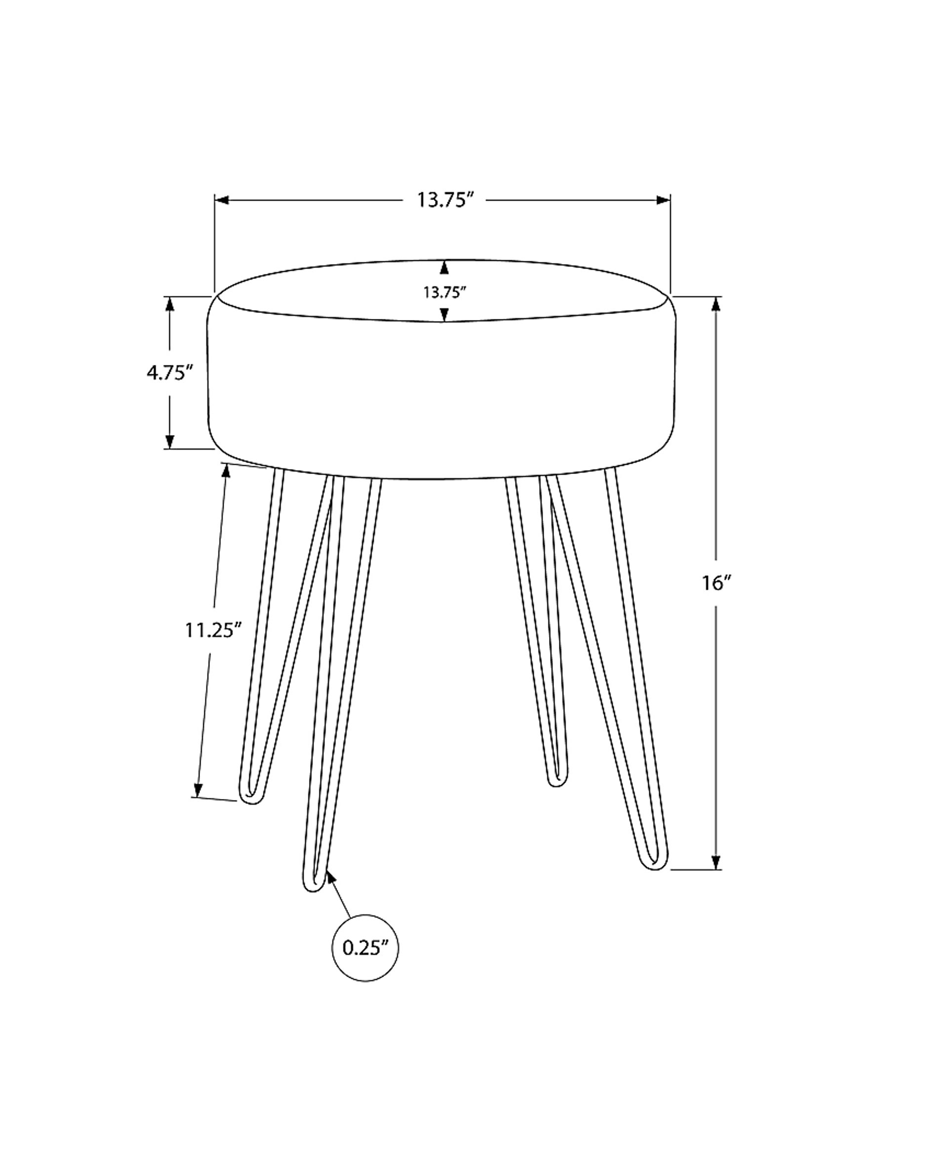 Cinderlane Gray Ottoman - Image 3