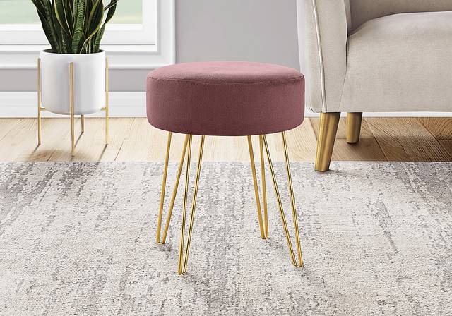 Cinderlane Plum Ottoman - Thumbnail - Image 2
