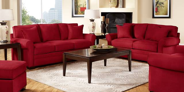 Cindy Crawford Bellingham Red Classic Living Room - Thumbnail - Image 1