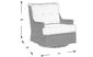 Cindy Crawford Home Hamptons Cove Gray Outdoor Swivel Chair with Flax Cushions