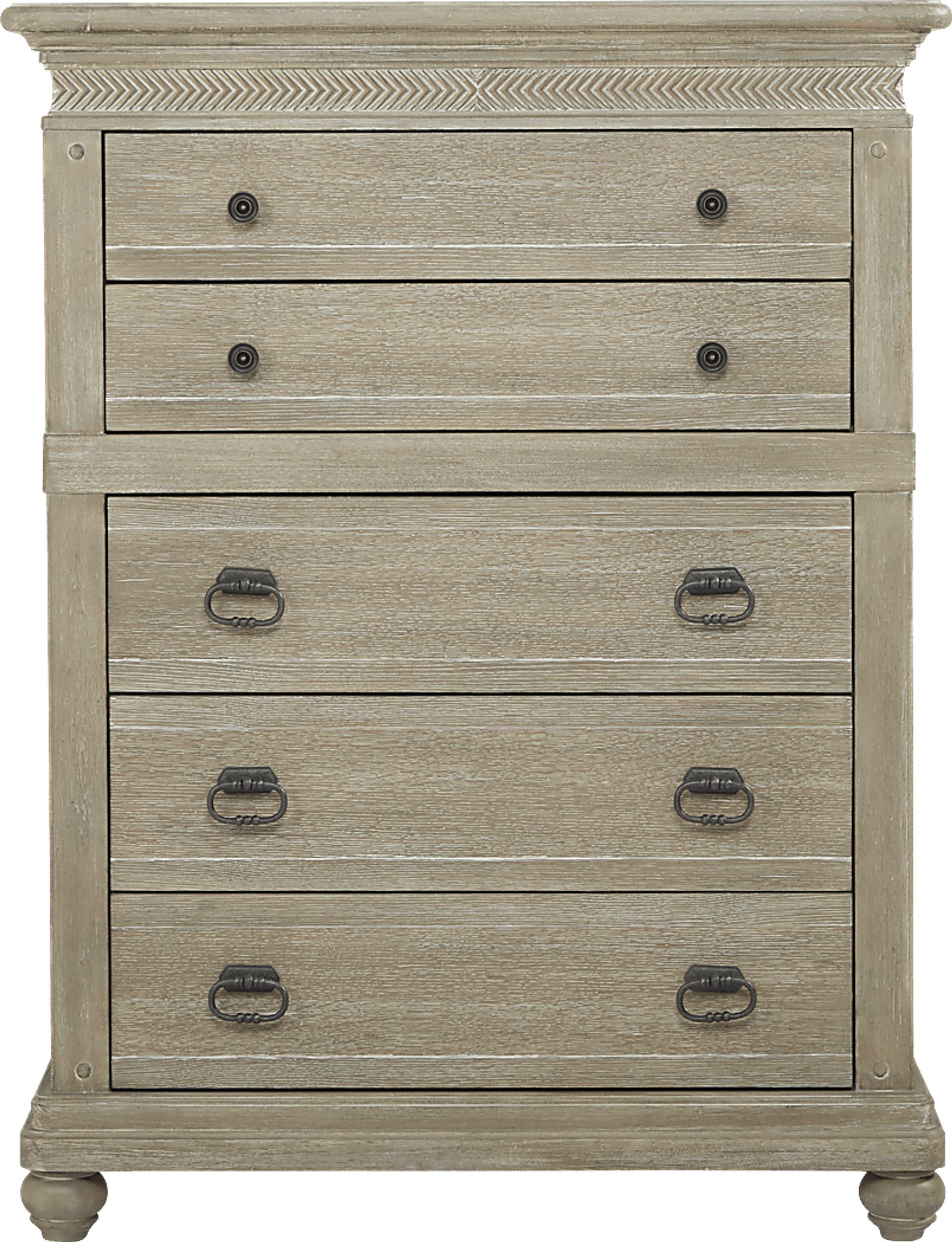 Cindy Crawford Home Abbington Gray 8 Pc King Panel Bedroom - Image 7