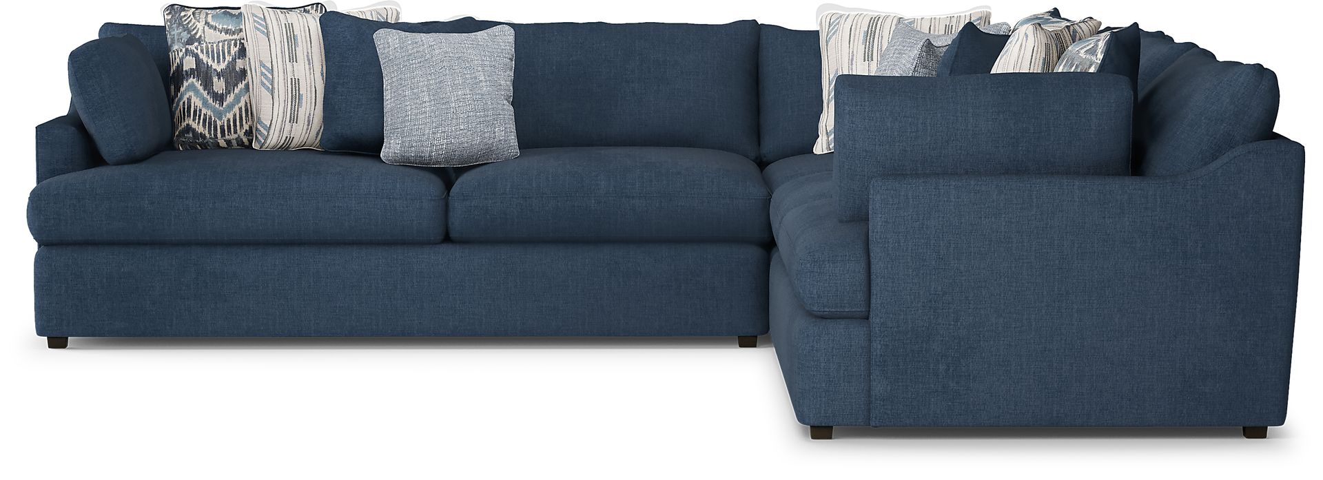 Cindy Crawford Home Aldon Boulevard Navy 3 Pc Sectional - Image 3